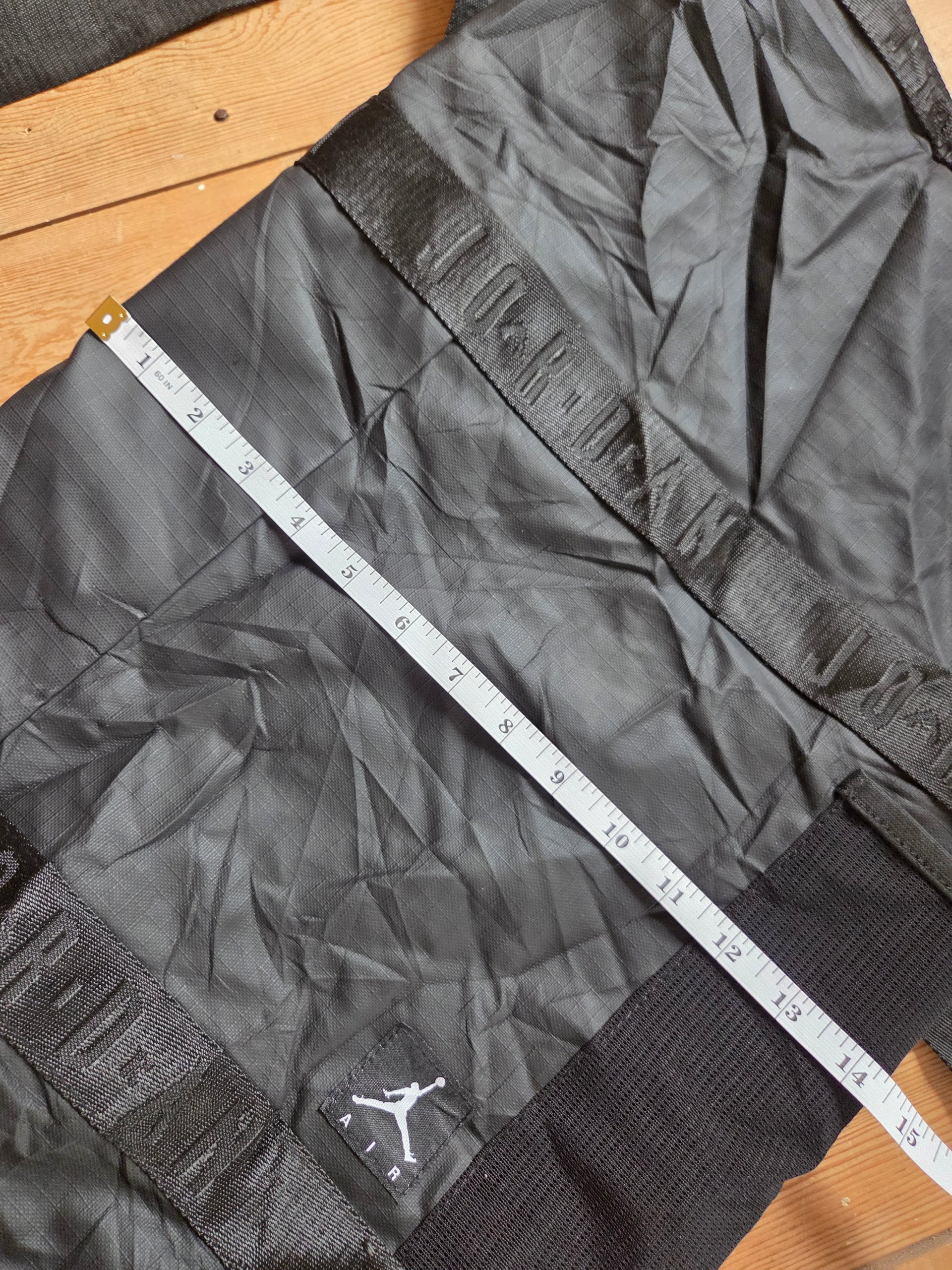 Nike Air Jordan Roll-Top Backpack Black Grey Ripstop Jumpman Utility Bag image 5