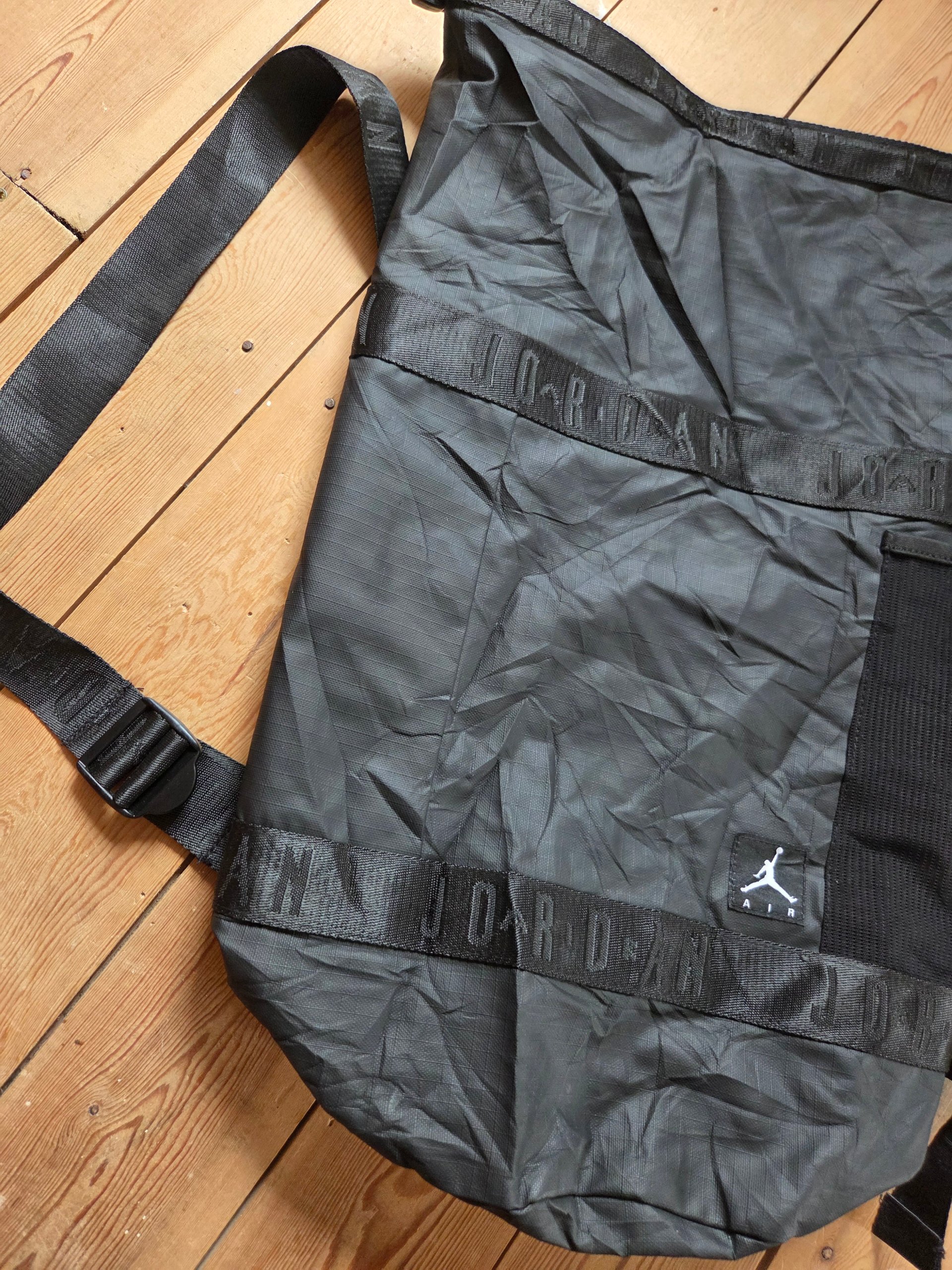 Nike Air Jordan Roll-Top Backpack Black Grey Ripstop Jumpman Utility Bag image 6