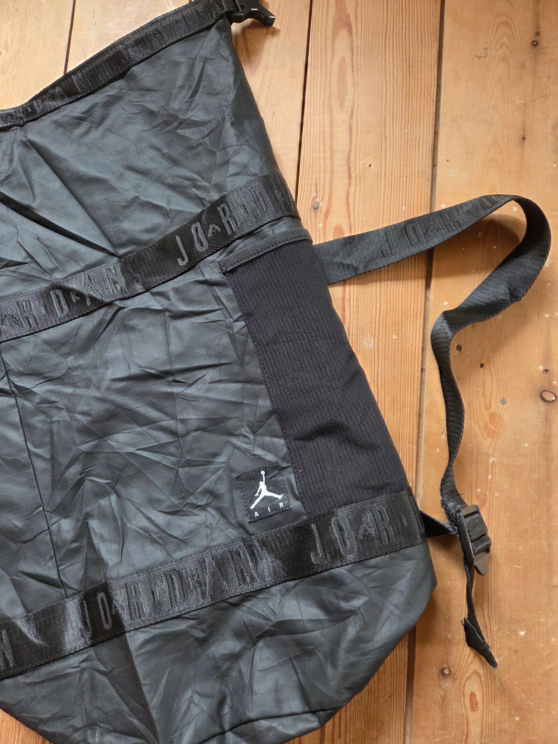 Nike Air Jordan Roll-Top Backpack Black Grey Ripstop Jumpman Utility Bag image 7
