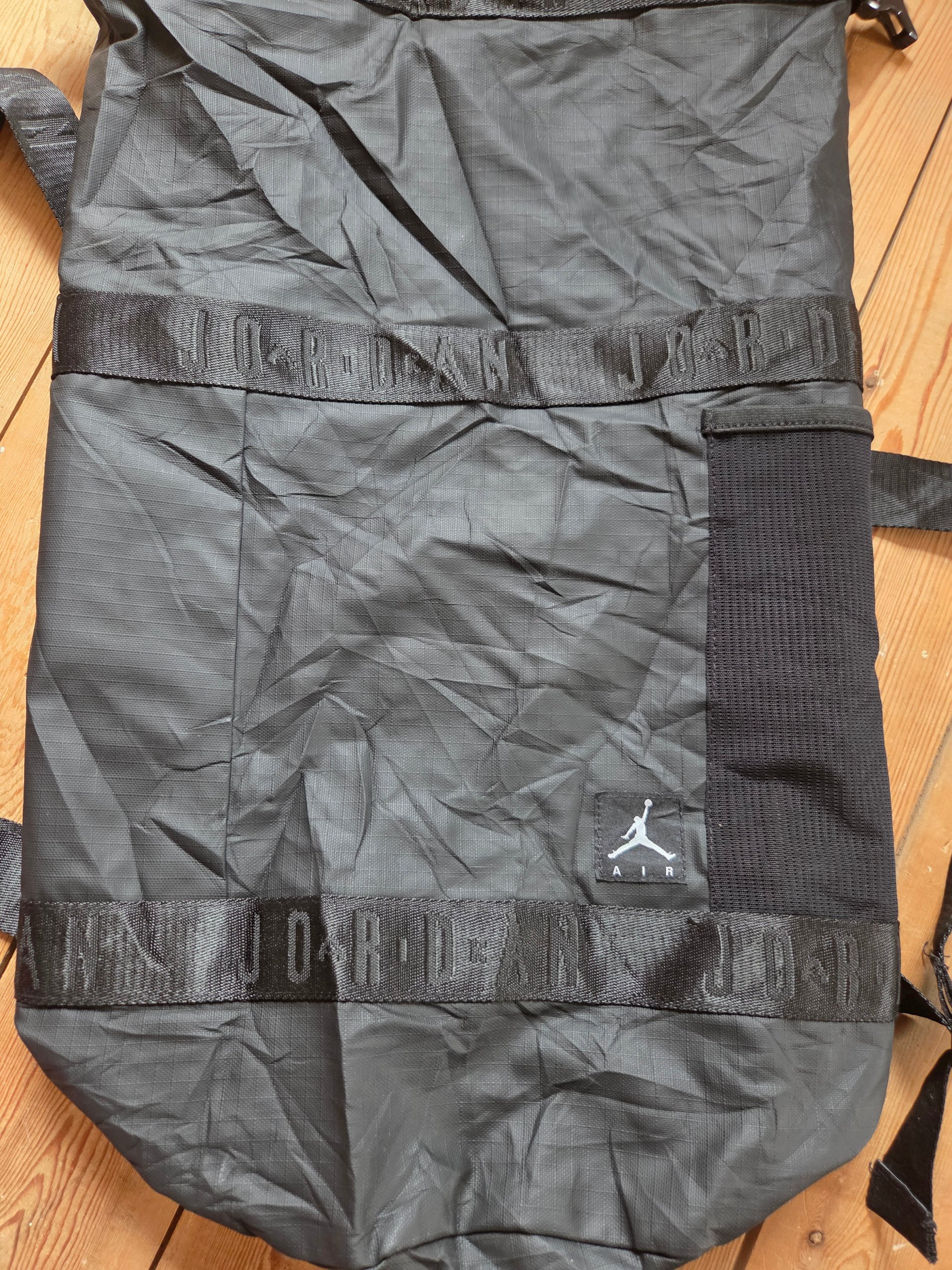 Nike Air Jordan Roll-Top Backpack Black Grey Ripstop Jumpman Utility Bag image 9