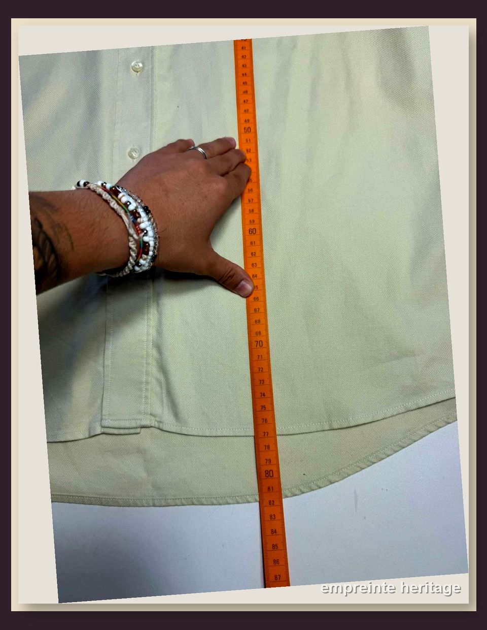 Lacoste Beige Chemise Manches Courtes Homme - taille xl image 7