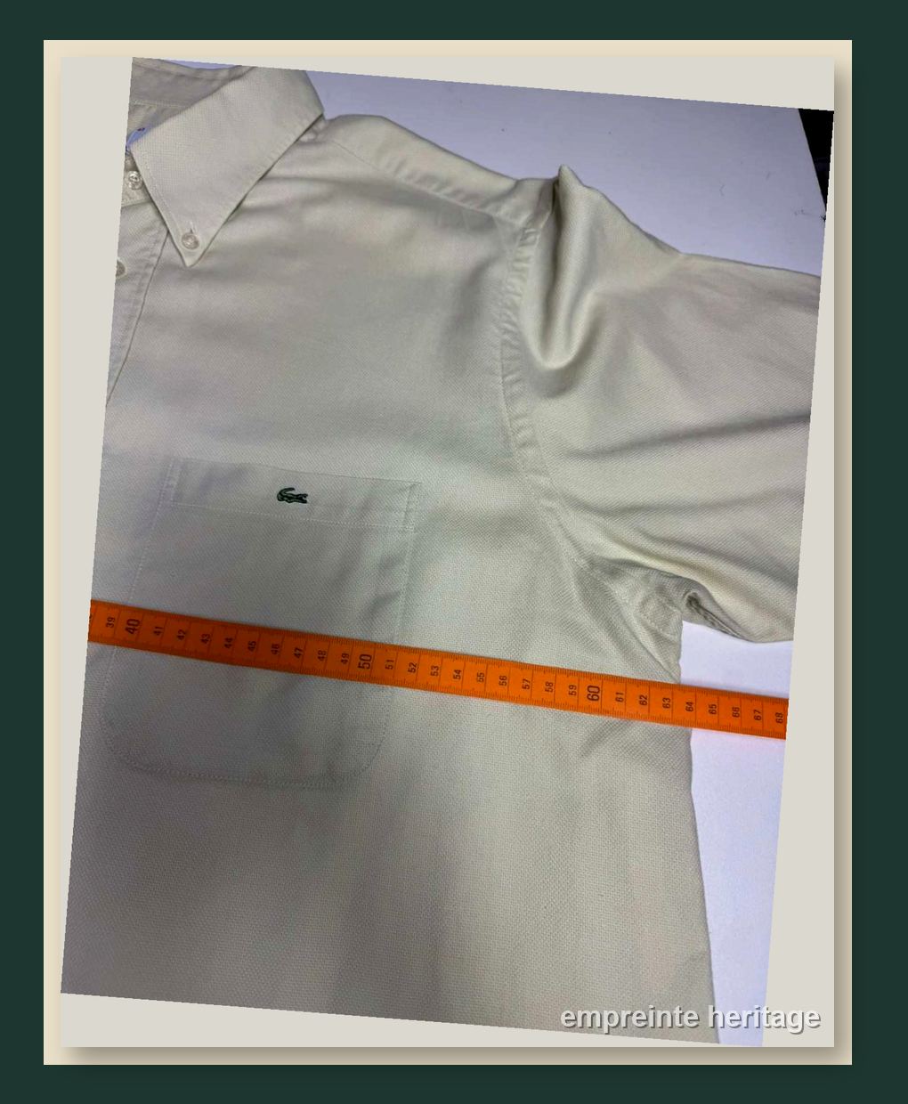 Lacoste Beige Chemise Manches Courtes Homme - taille xl image 8