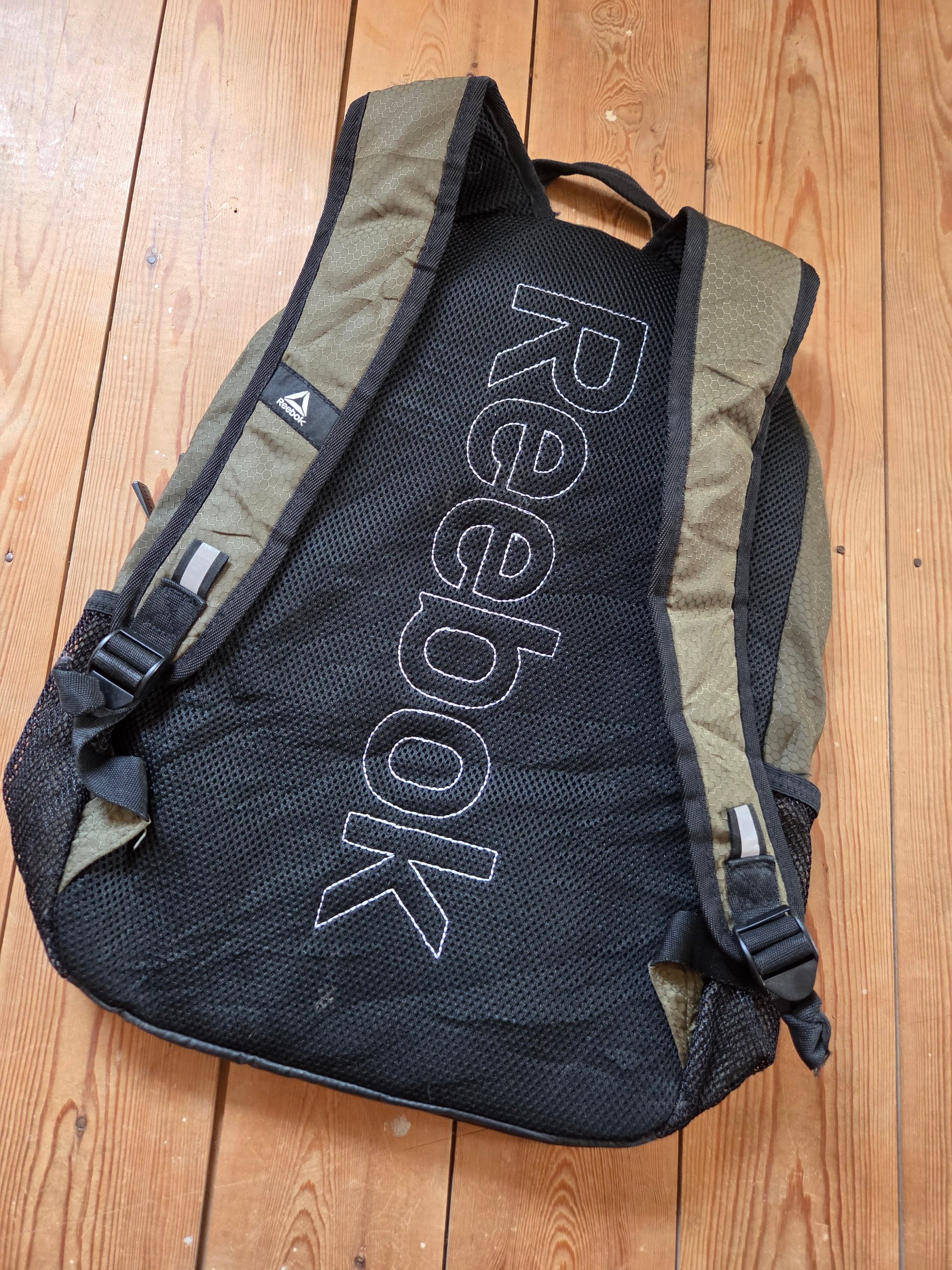 Reebok Theo Backpack Olive Green Black Multi Compartment Sports Rucksack image 2