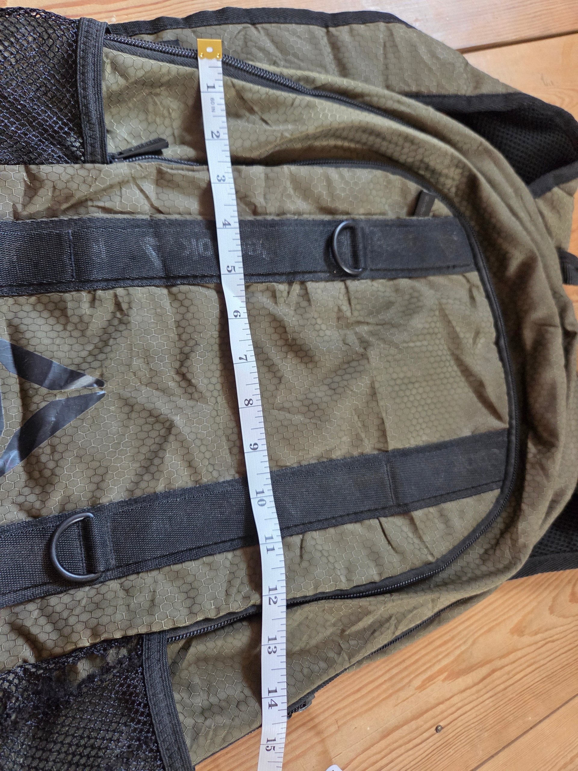 Reebok Theo Backpack Olive Green Black Multi Compartment Sports Rucksack image 4