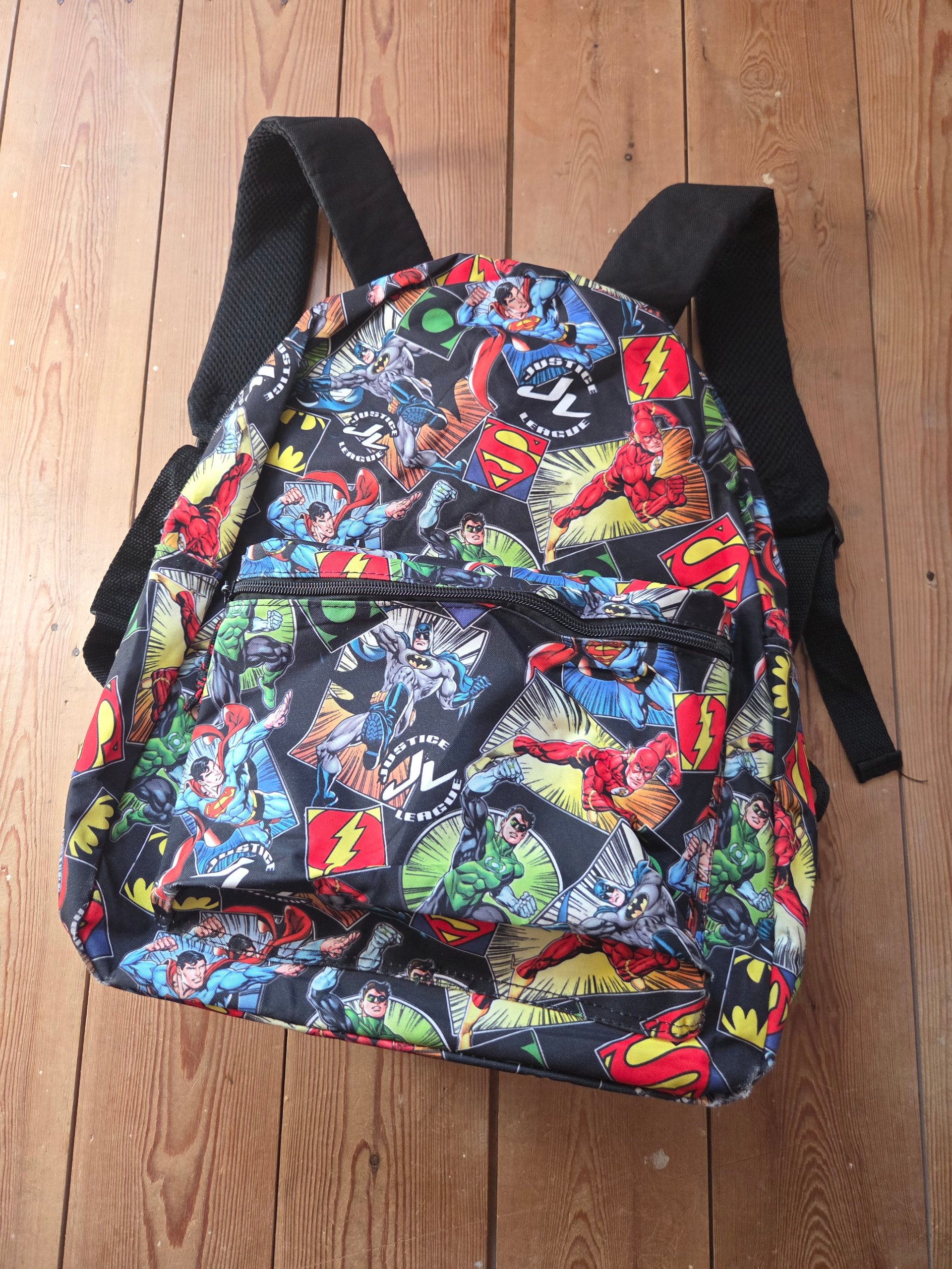 DC Comics Justice League Backpack Superman Batman Flash Green Lantern 16"