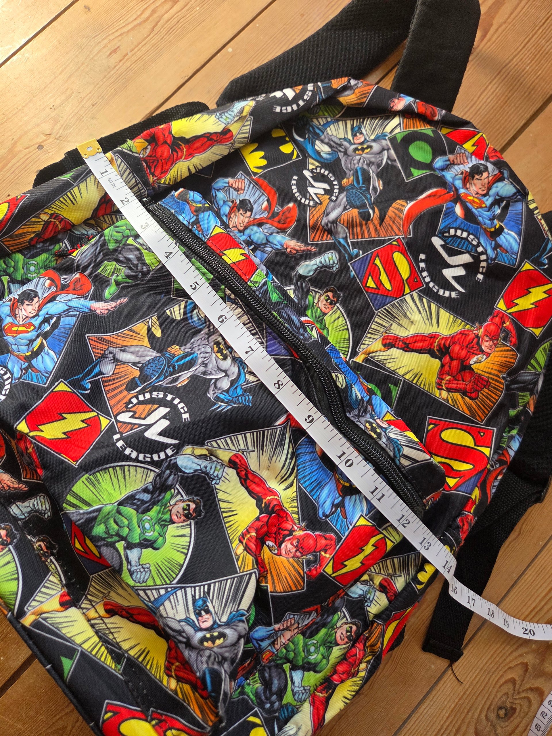 DC Comics Justice League Backpack Superman Batman Flash Green Lantern 16" image 4