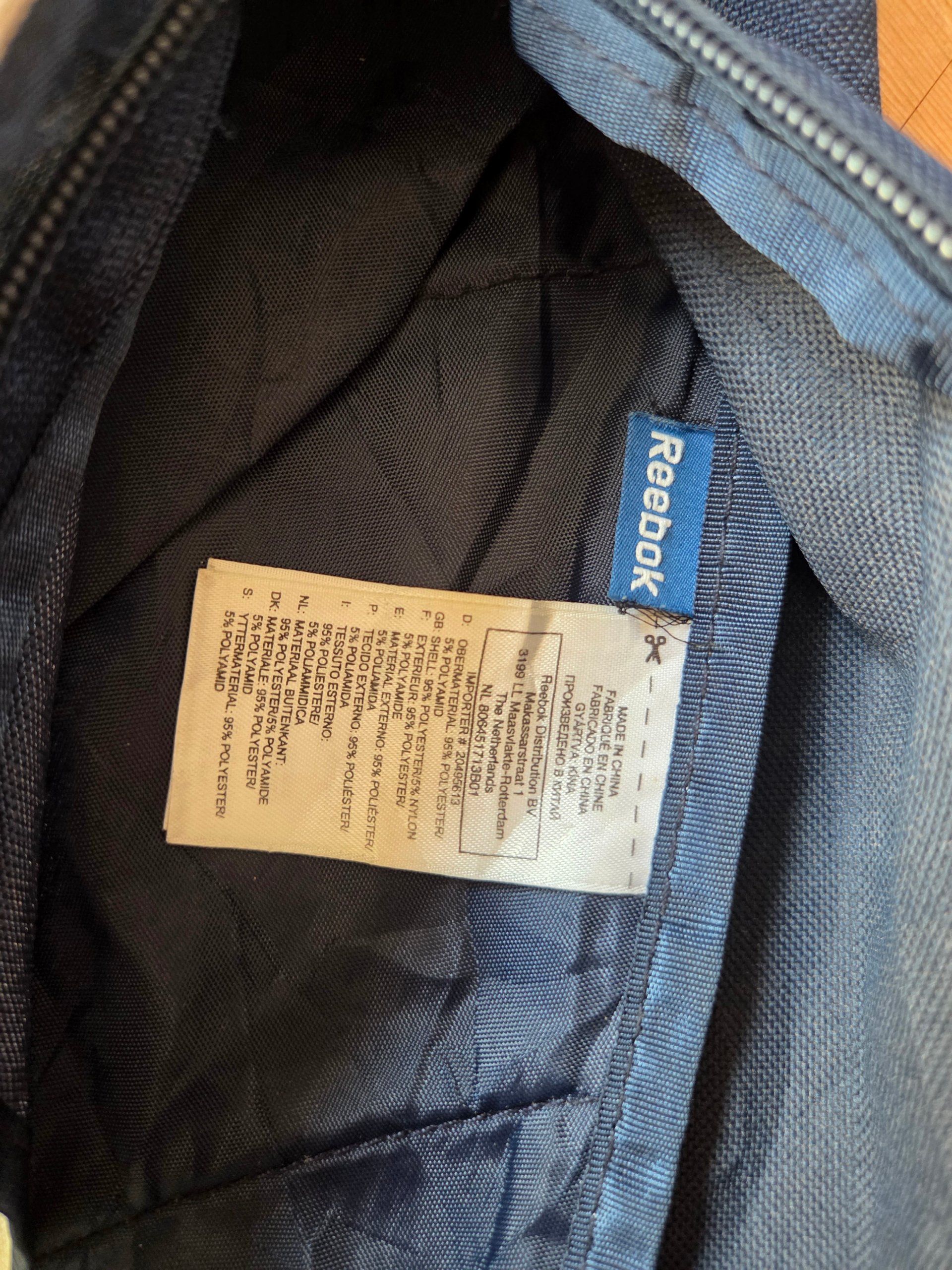 Reebok Y2K 2000s Navy White One Shoulder Sling Backpack Crossbody Bag image 5