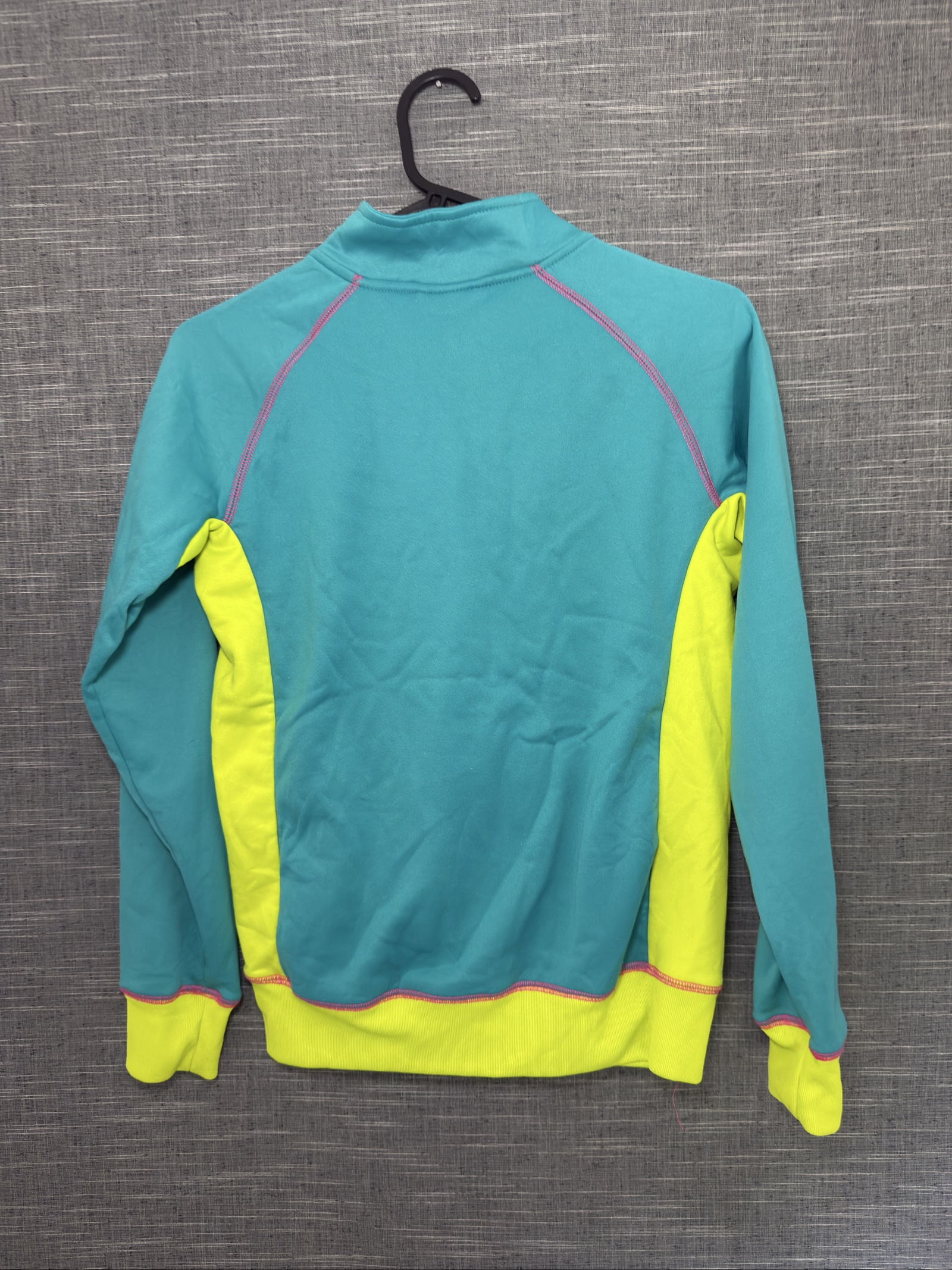Nike Girls' Turquoise Pink Yellow Striped Zip-Up Jacket Large image 5