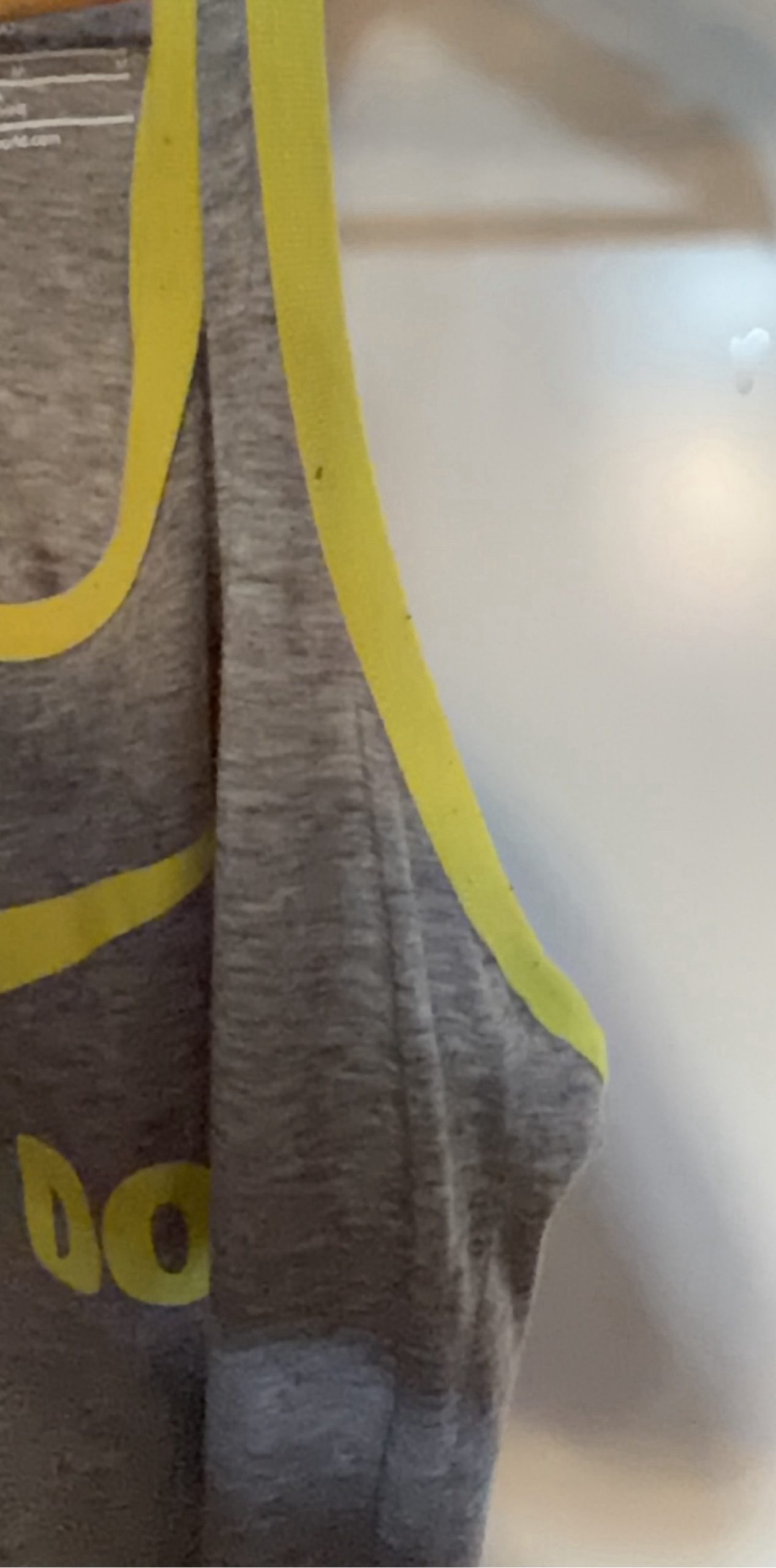 Nike Women’s Grey & Yellow Dri-FIT Just Do It Tank Top Medium image 6