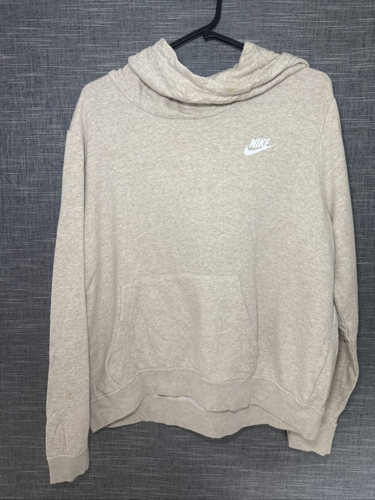 Nike Beige Women's Hoodie Large Cotton Blend
