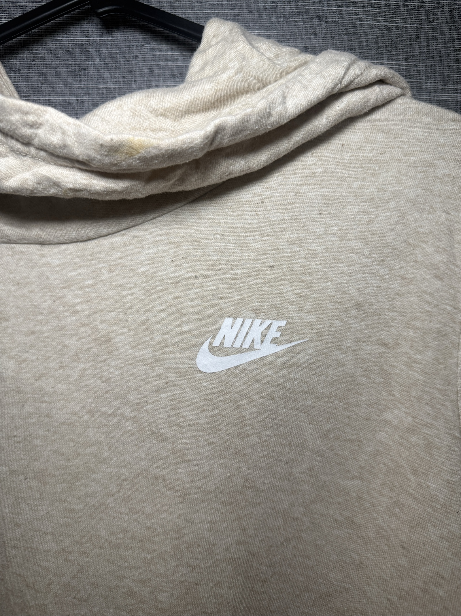 Nike Beige Women's Hoodie Large Cotton Blend image 2