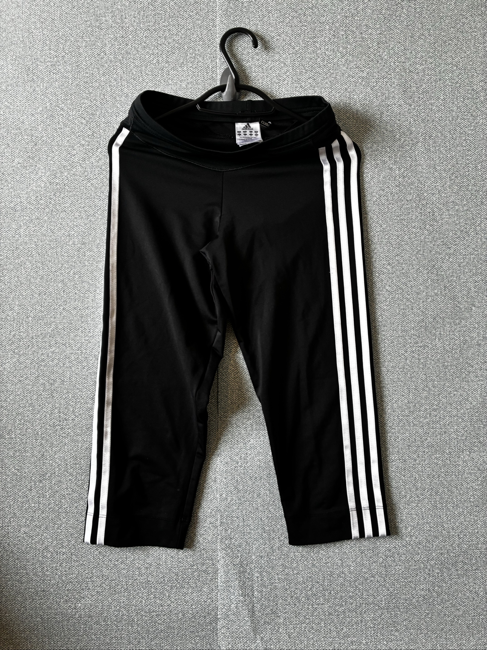 Adidas Black & White Women's Cropped Leggings Small