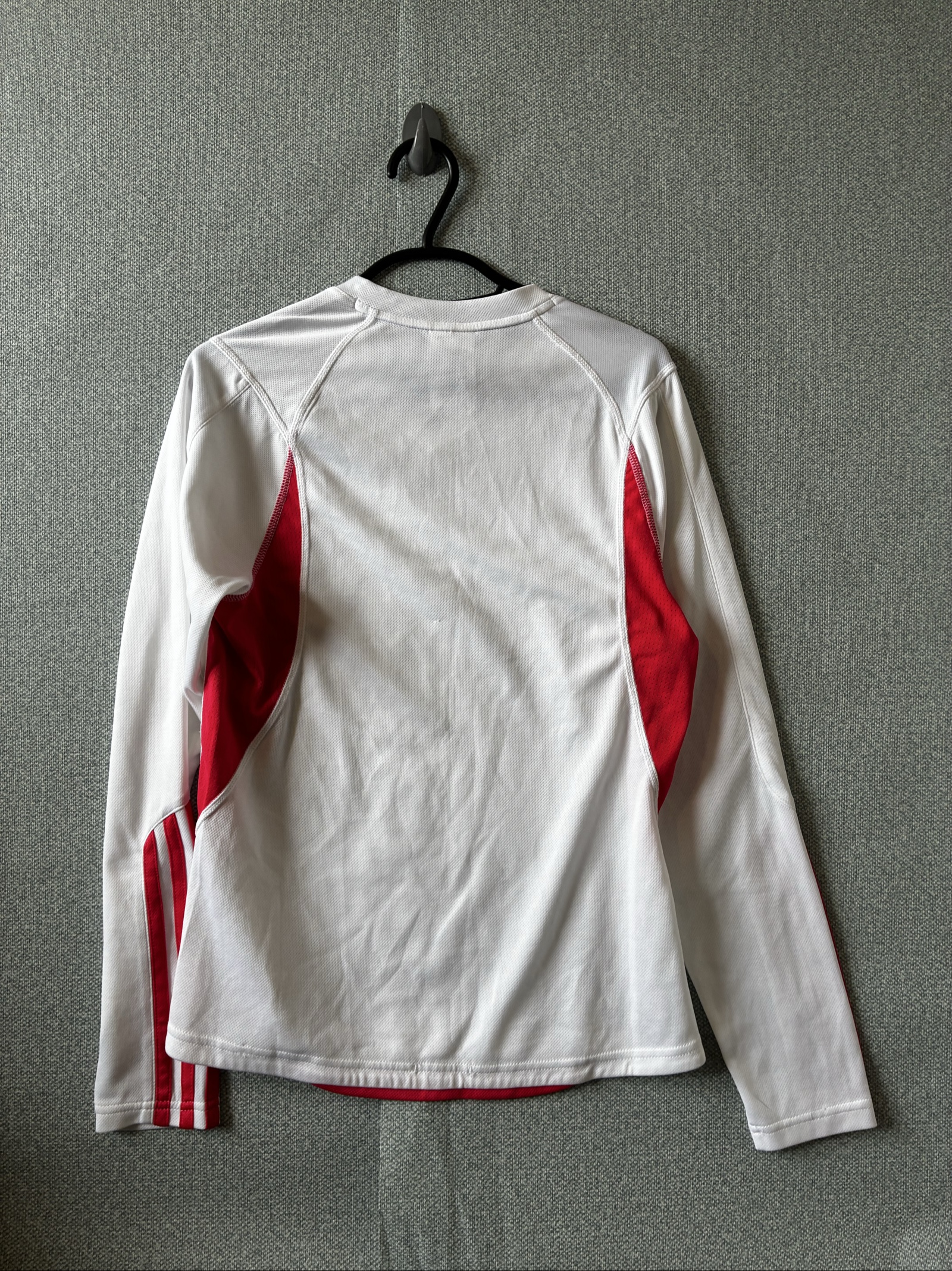 Adidas White & Red Climacool V-Neck Sweater Small image 6