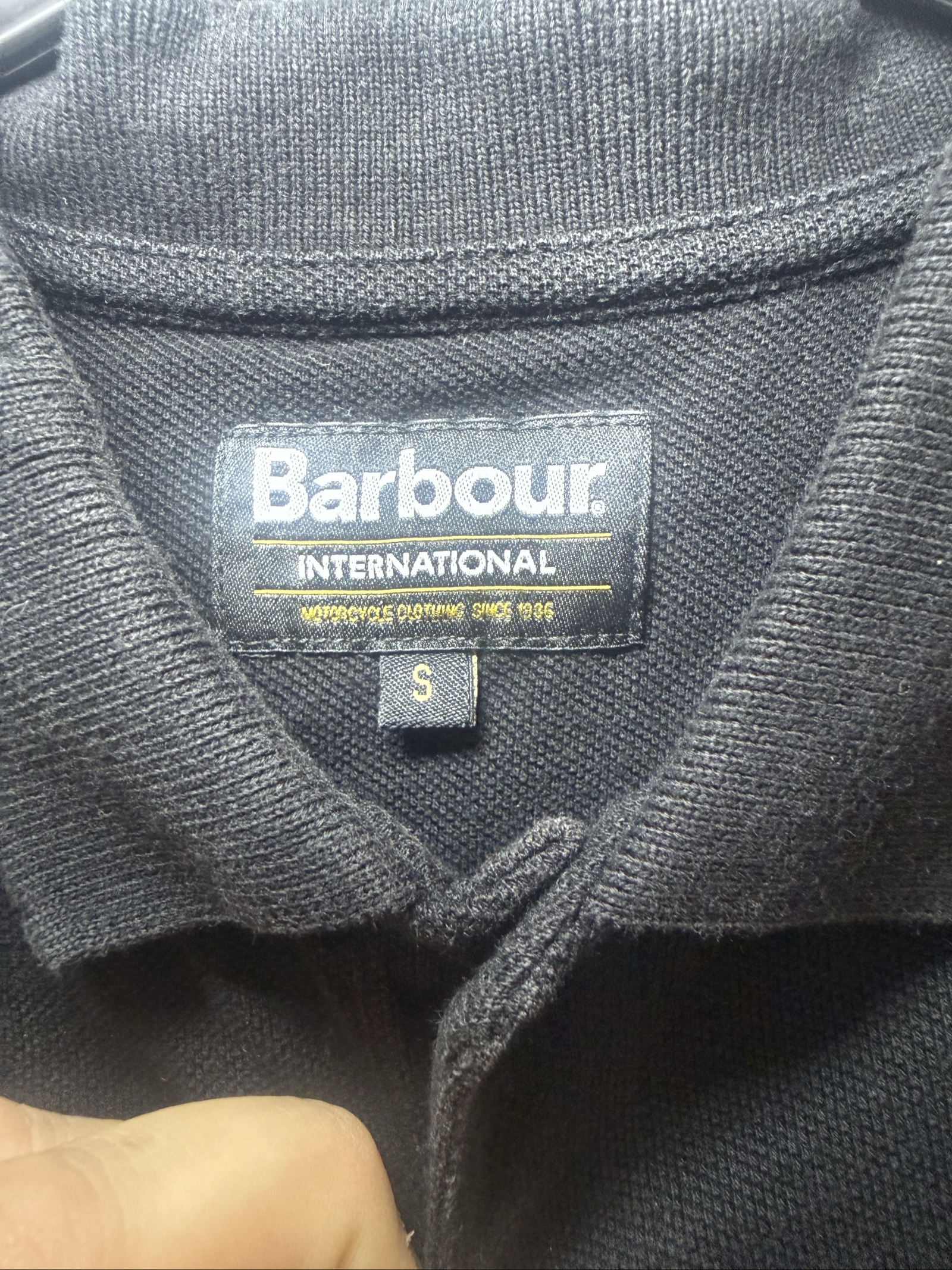 Barbour Men's Black, White & Grey International Polo Shirt Small image 3