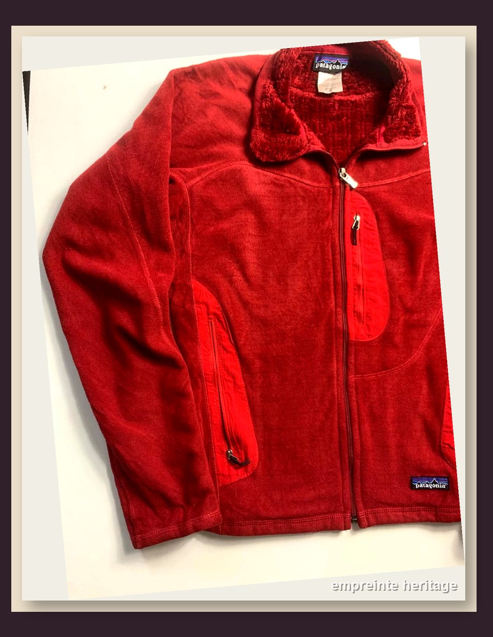 Patagonia Rouge Polartec Fleece Zippée Femme - taille Medium image 3
