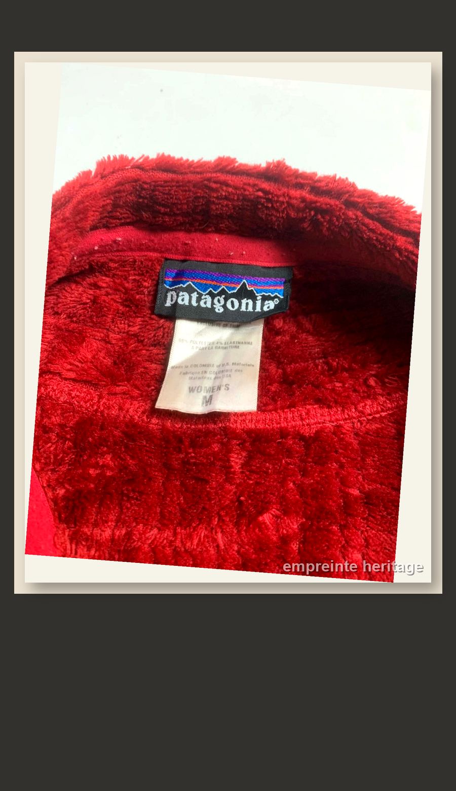 Patagonia Rouge Polartec Fleece Zippée Femme - taille Medium image 4