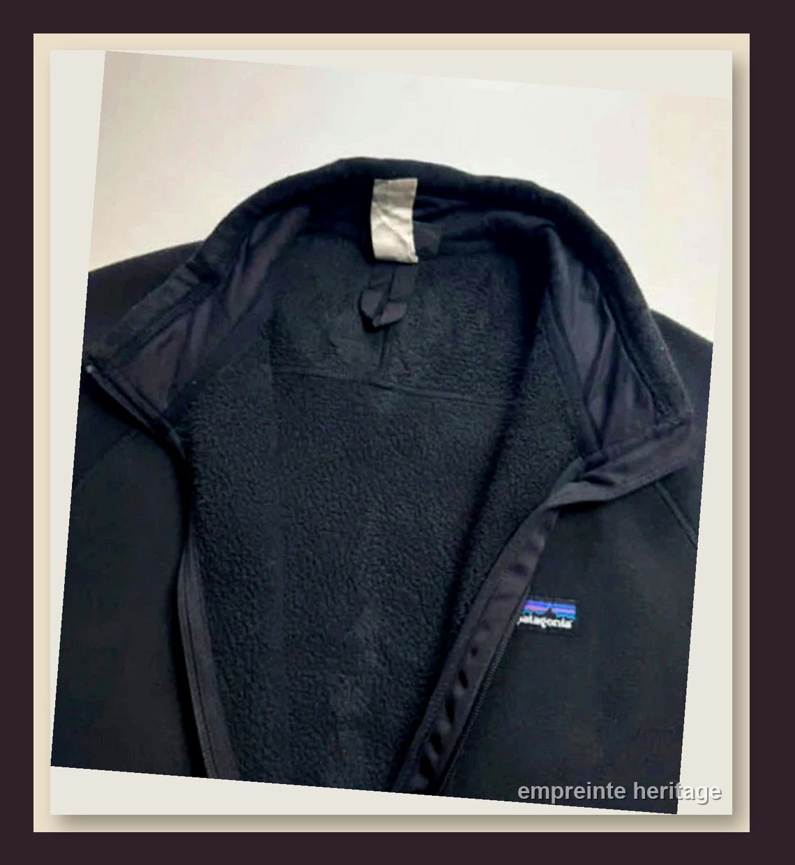 Patagonia Veste Polaire Noire Full-Zip Manches Longues - taille Large image 5
