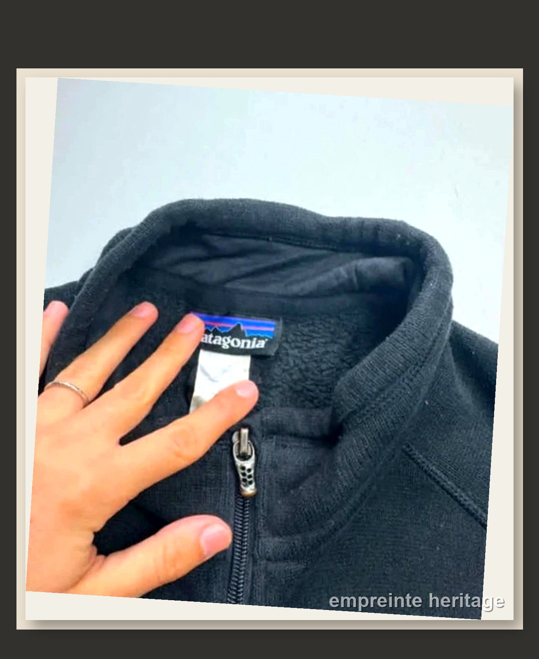 Patagonia Veste Polaire Noire Full-Zip Manches Longues - taille Large image 6