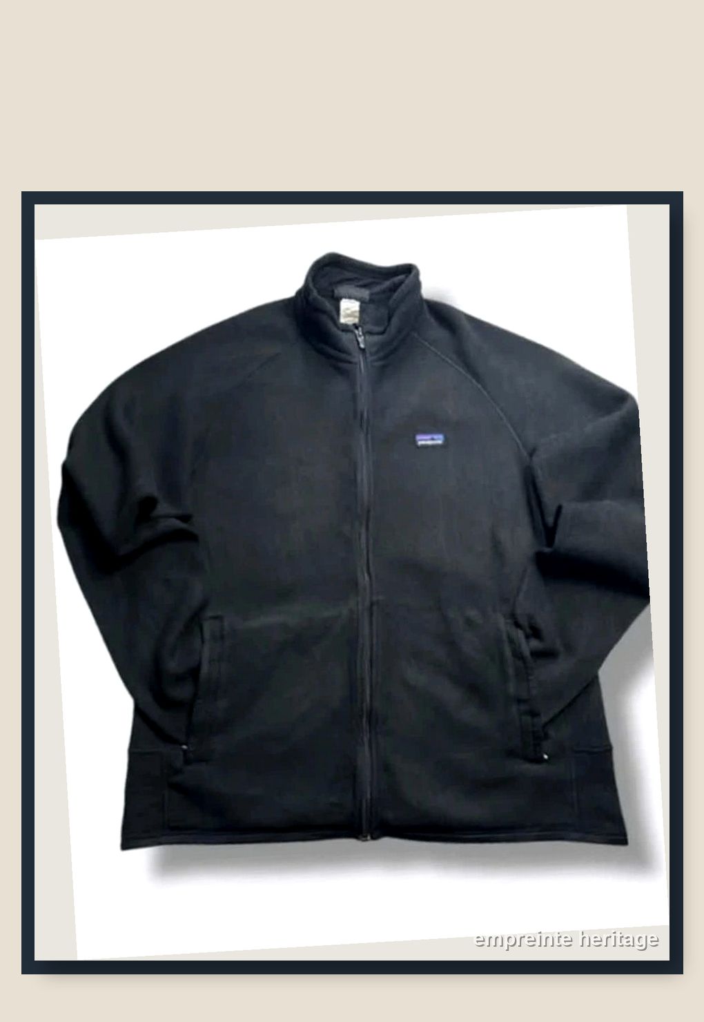 Patagonia Veste Polaire Noire Full-Zip Manches Longues - taille Large image 8