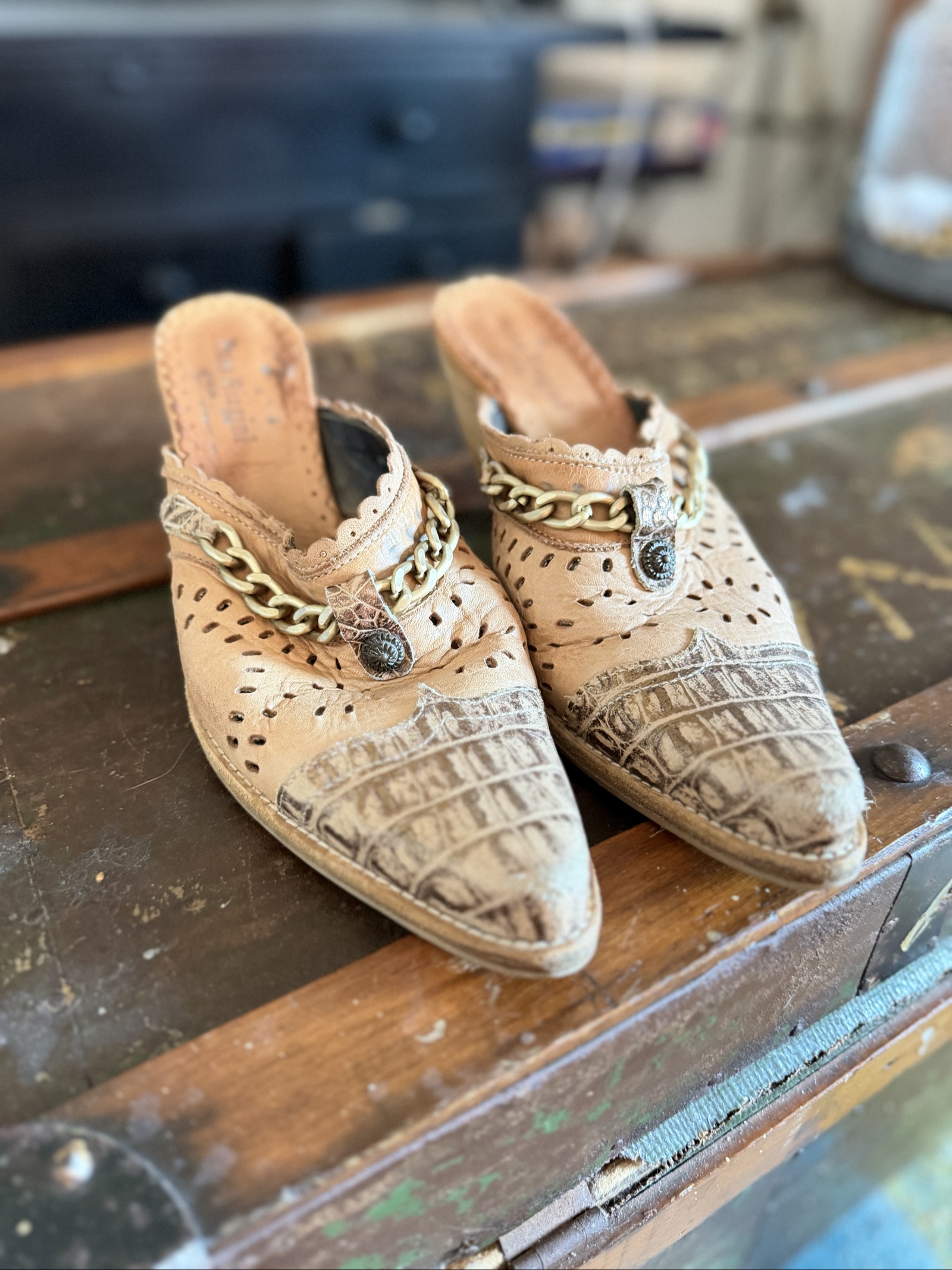 Unique country leather cowboy Mules Anna Biaggi