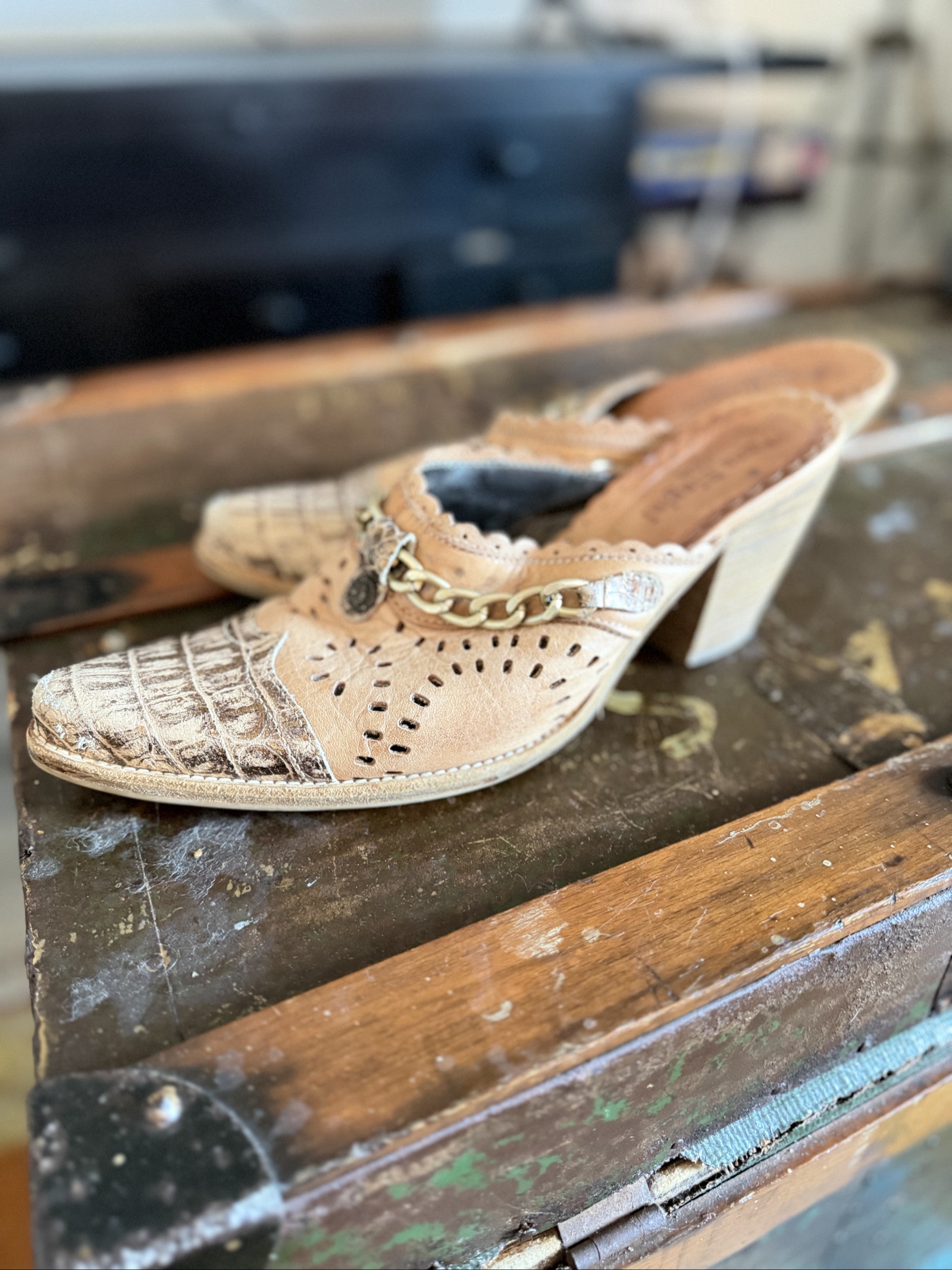 Unique country leather cowboy Mules Anna Biaggi image 2