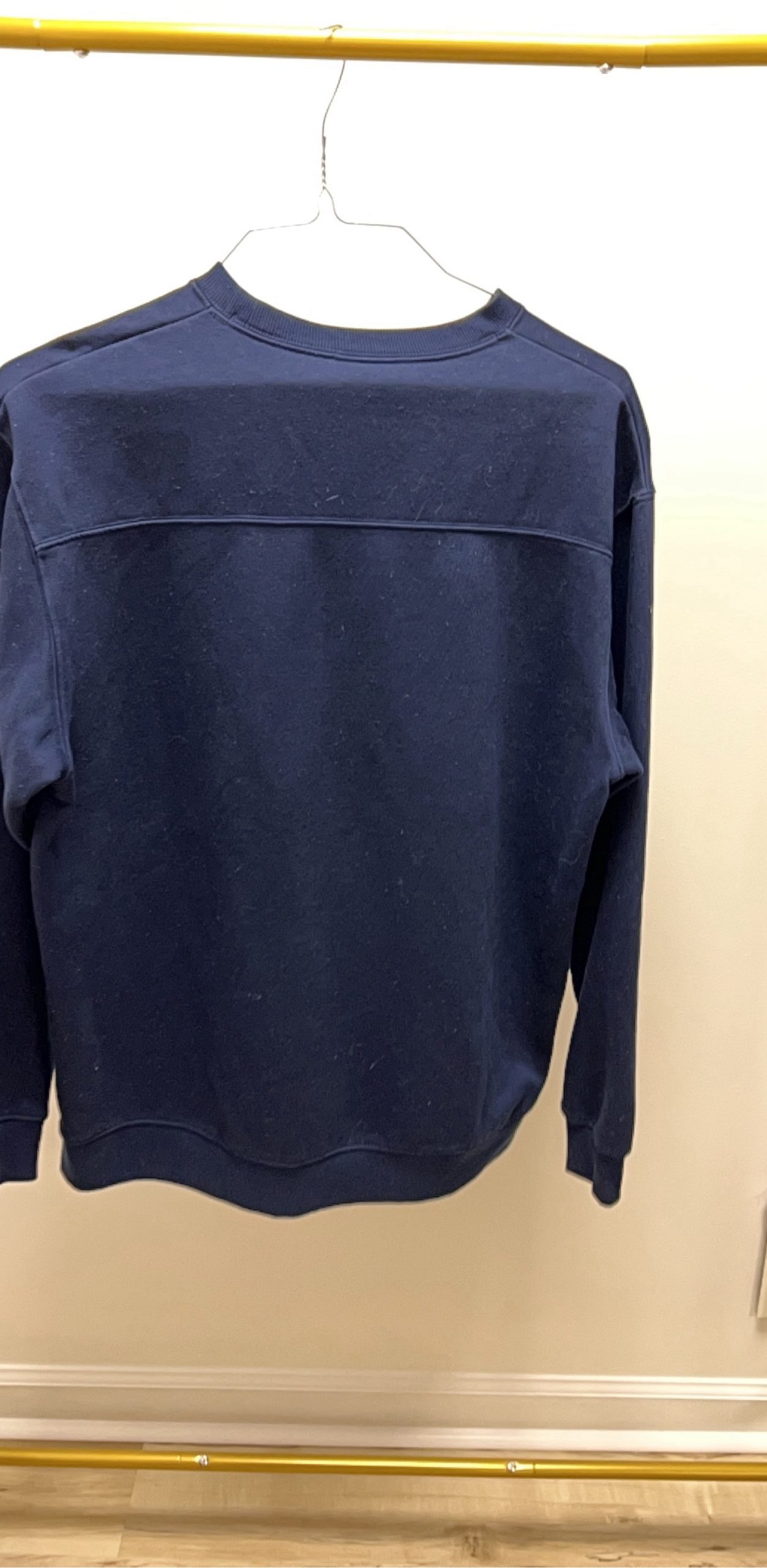 Columbia Navy Blue Crewneck Sweatshirt Large Cotton-Polyester image 3