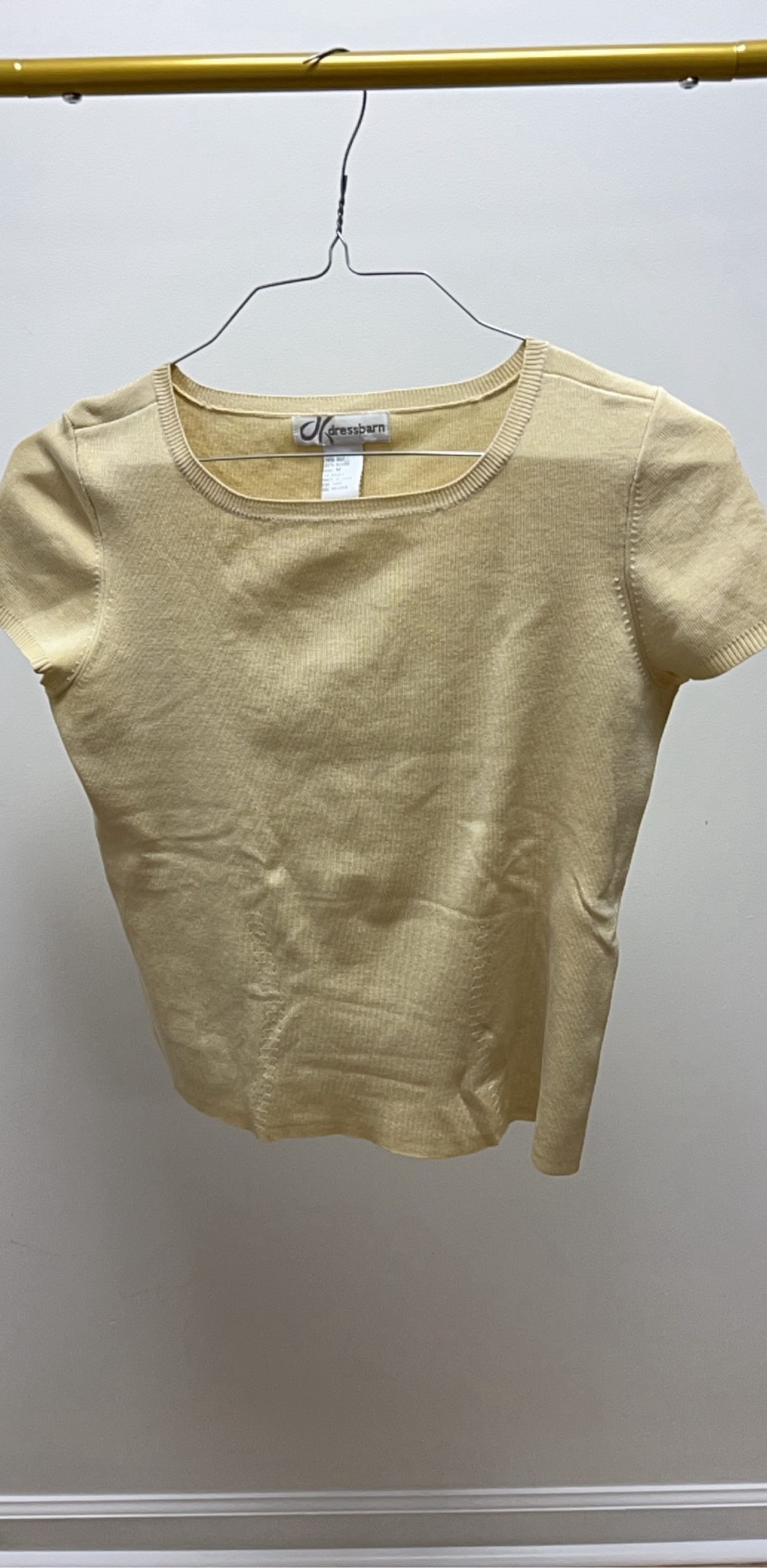 Dressbarn Beige Silk Nylon Top Medium