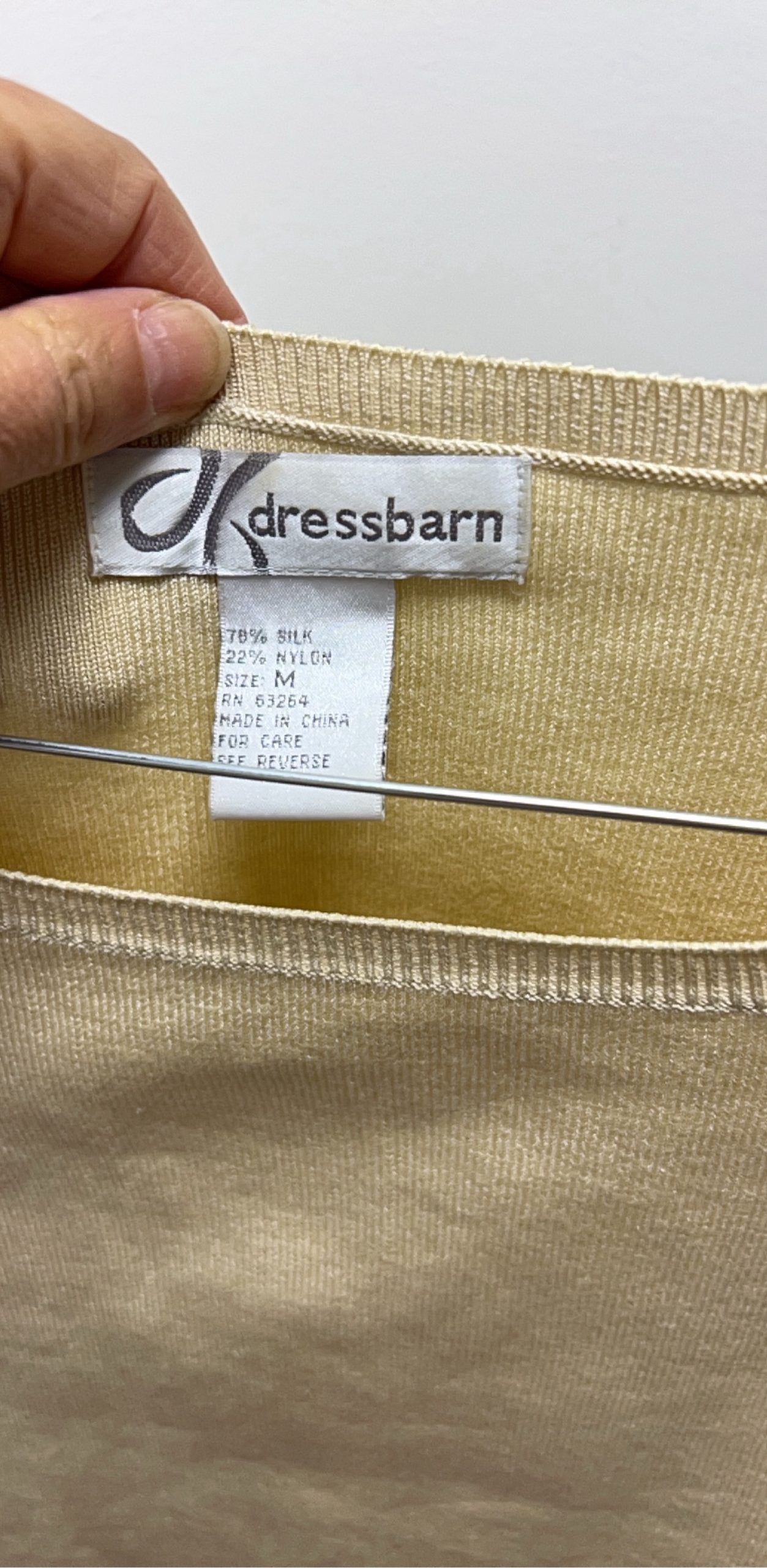Dressbarn Beige Silk Nylon Top Medium image 3