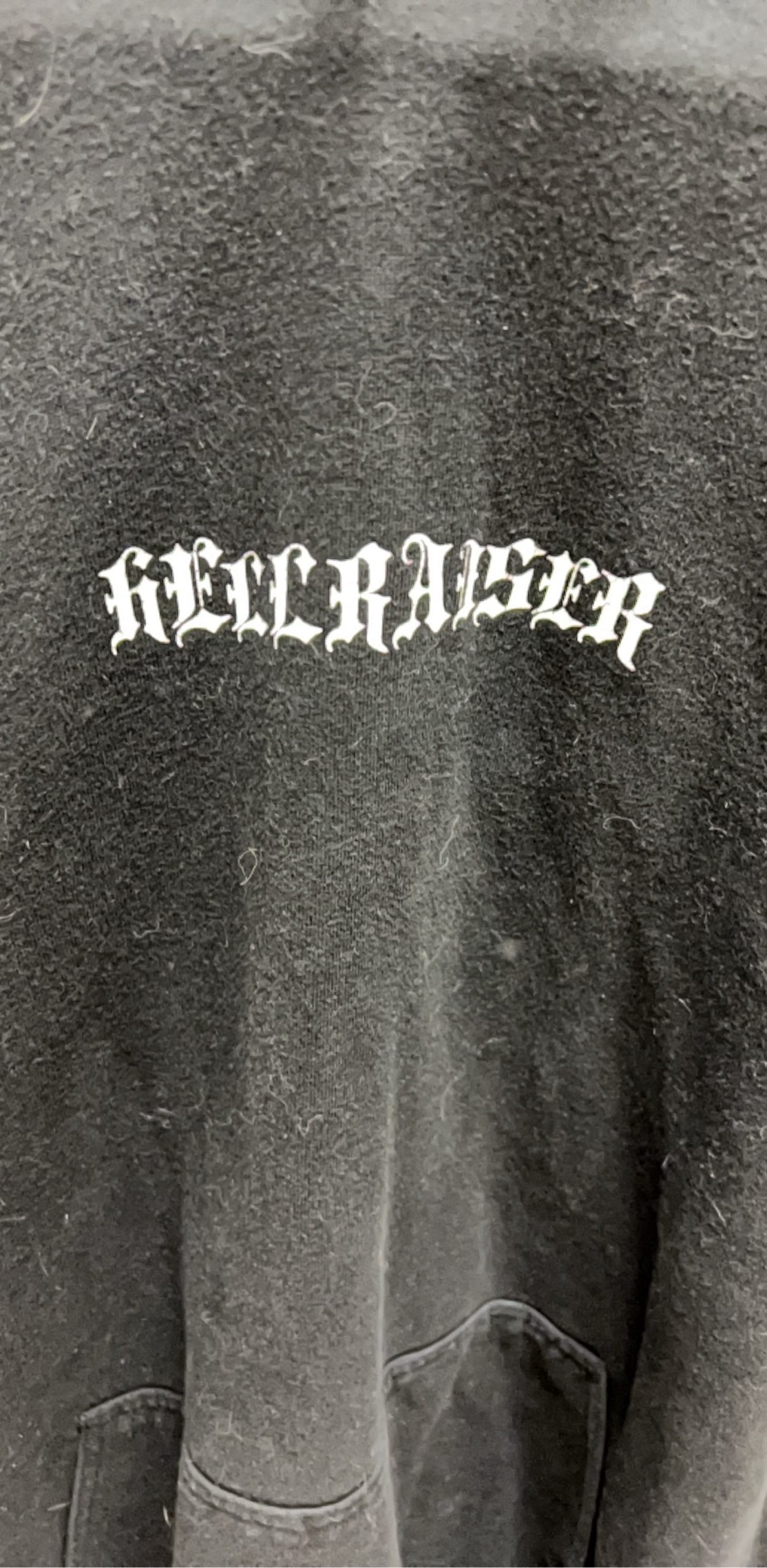 Brandy Melville Black Hellraiser Hoodie Large Cotton Blend