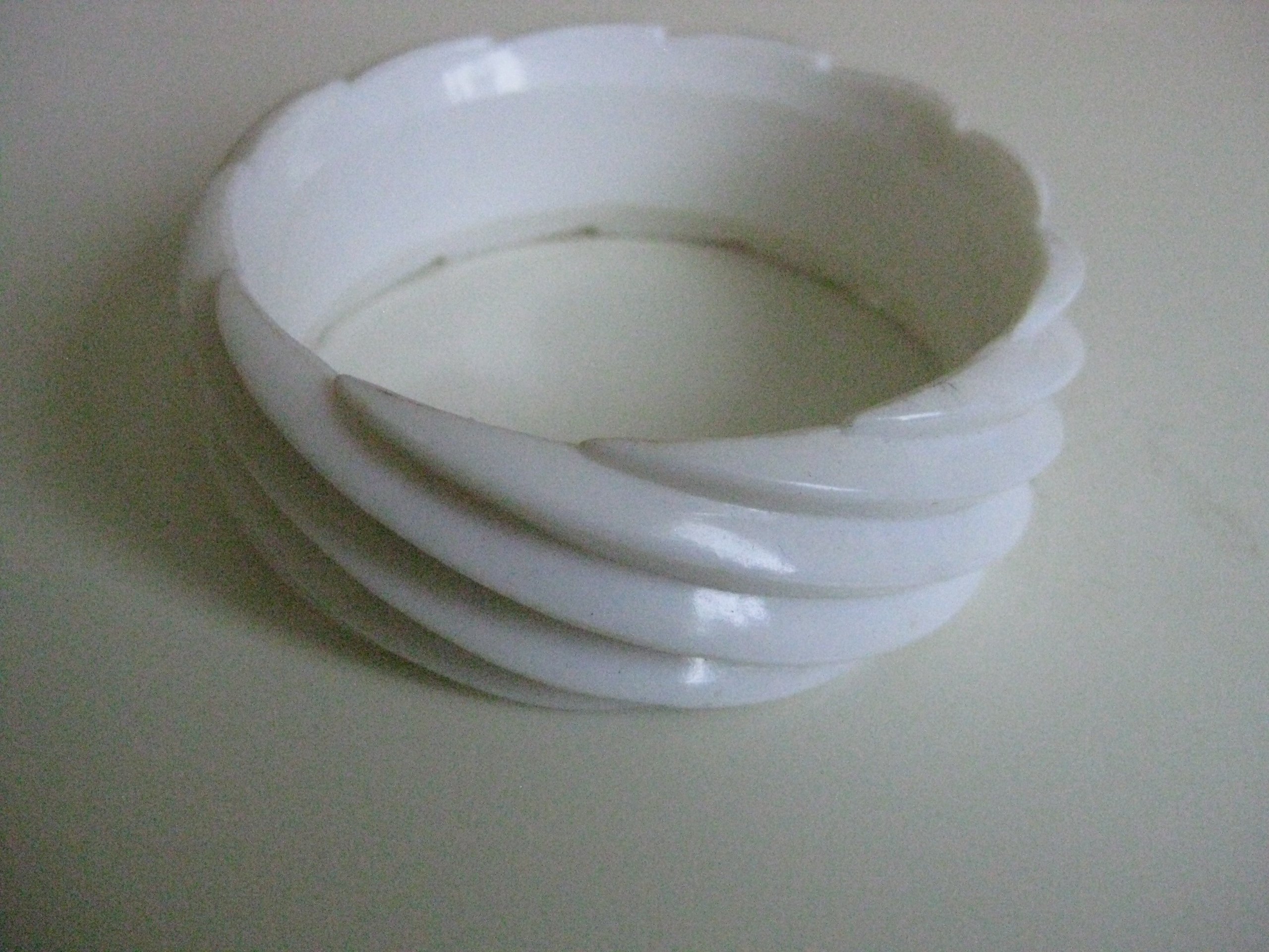 White Swirl Bangle Bracelet