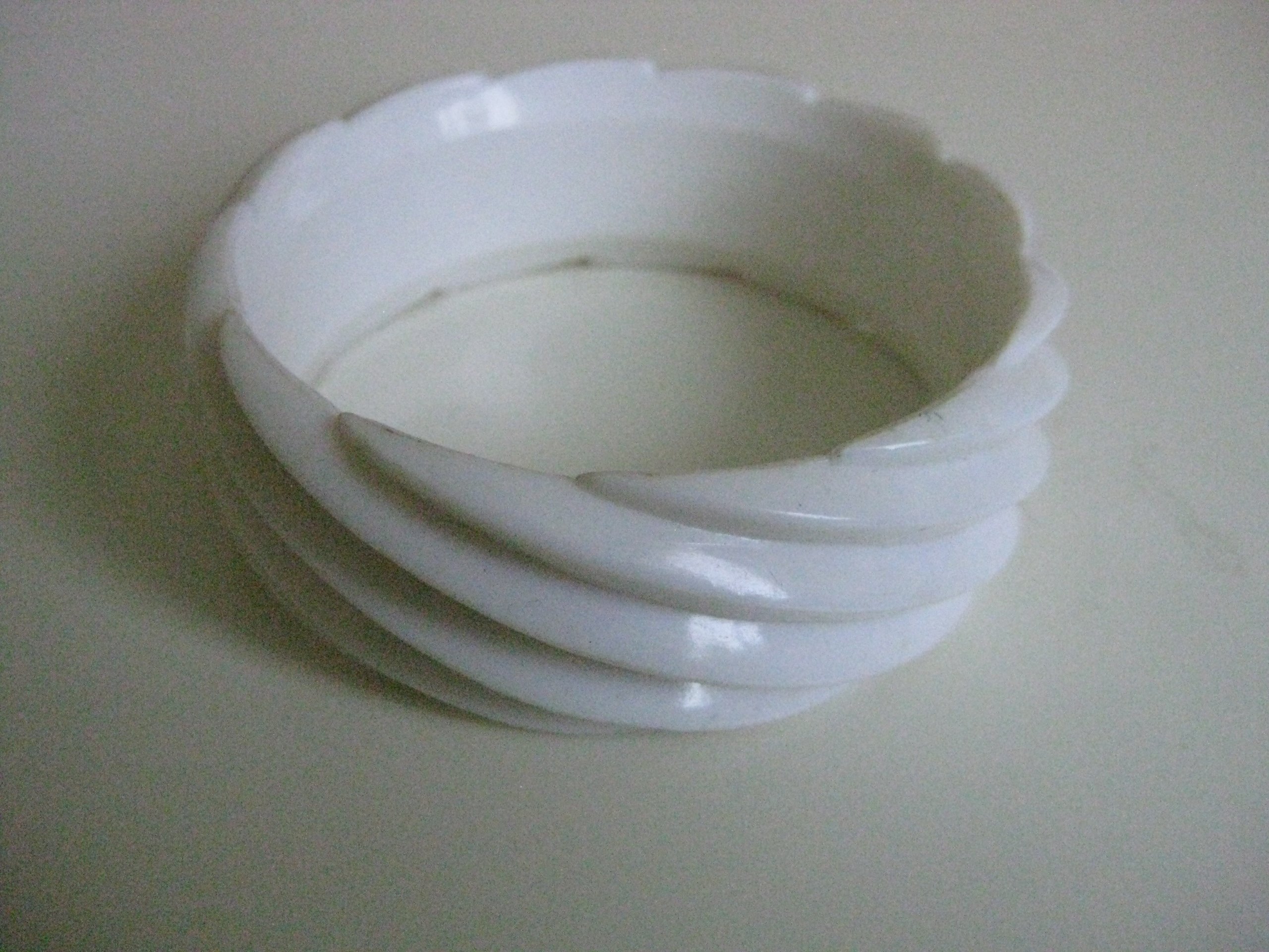 White Swirl Bangle Bracelet image 2