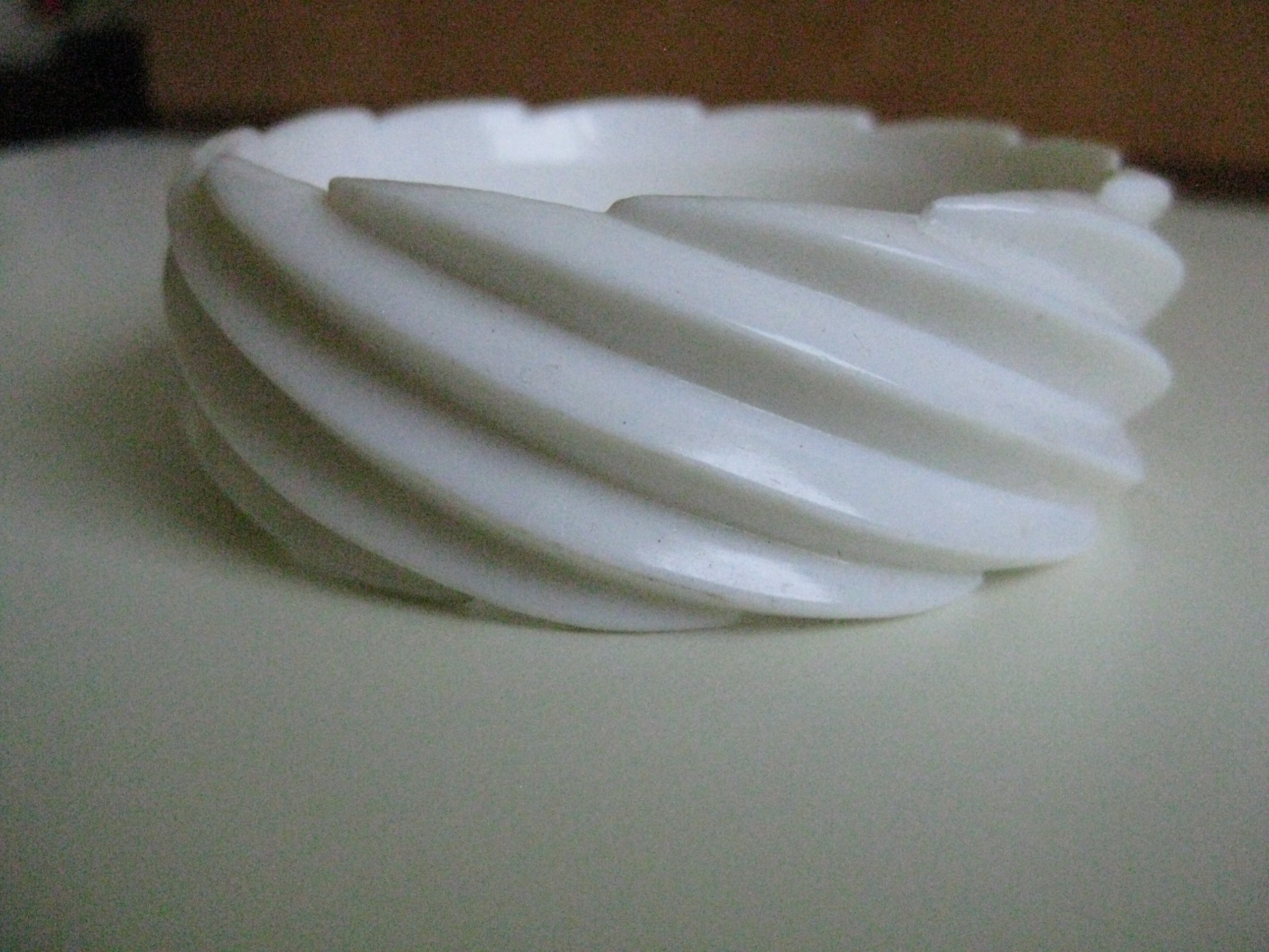 White Swirl Bangle Bracelet image 4