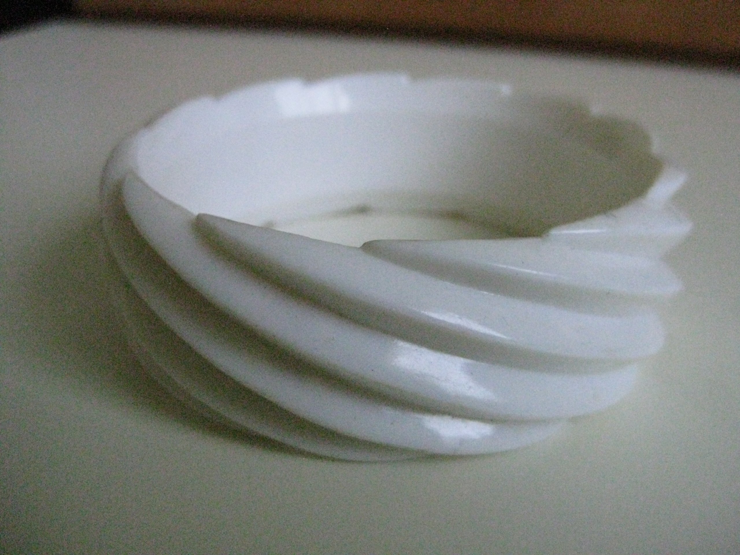 White Swirl Bangle Bracelet image 5