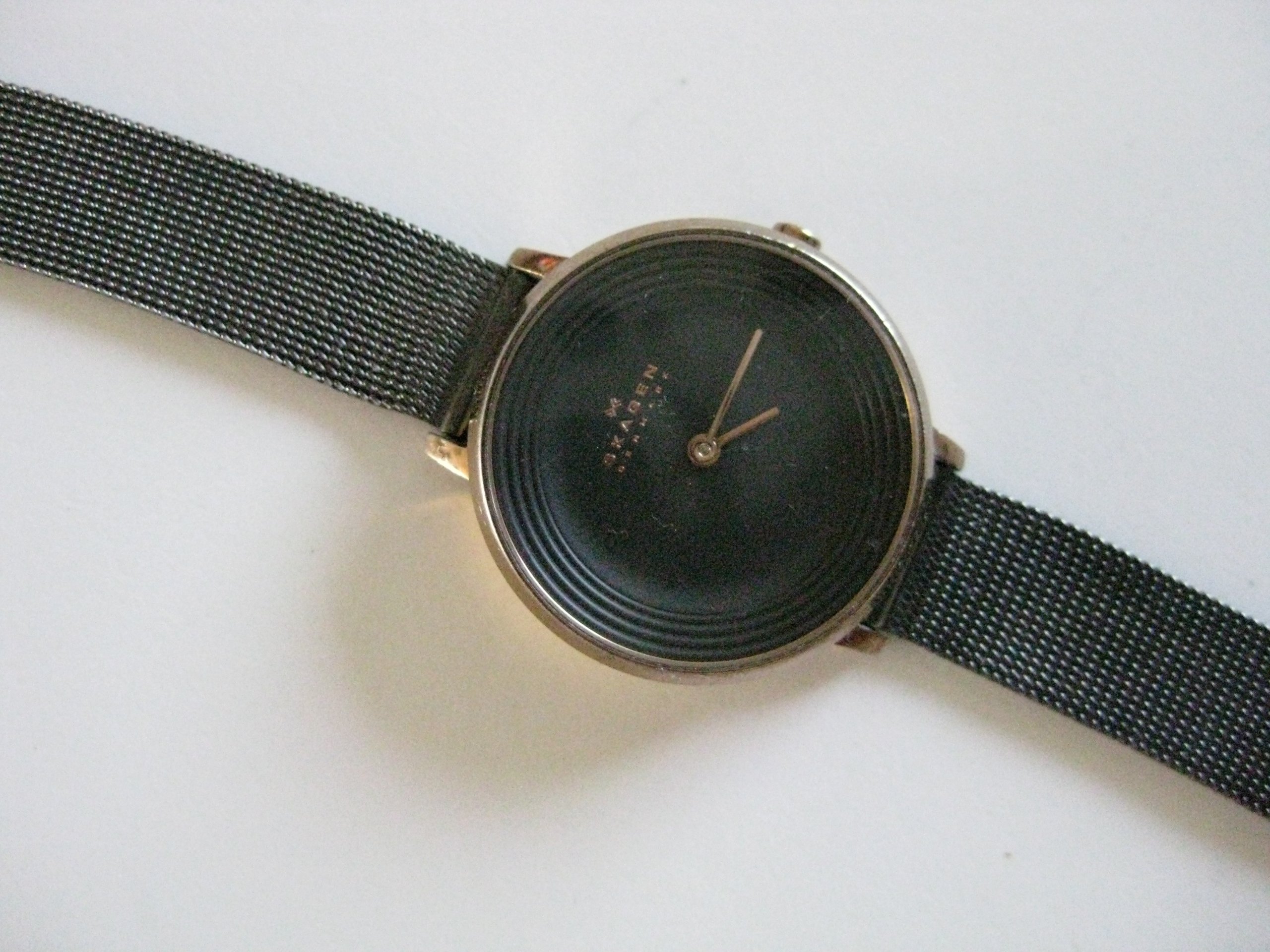 Skagen Black Mesh Strap Quartz Watch Unisex image 4