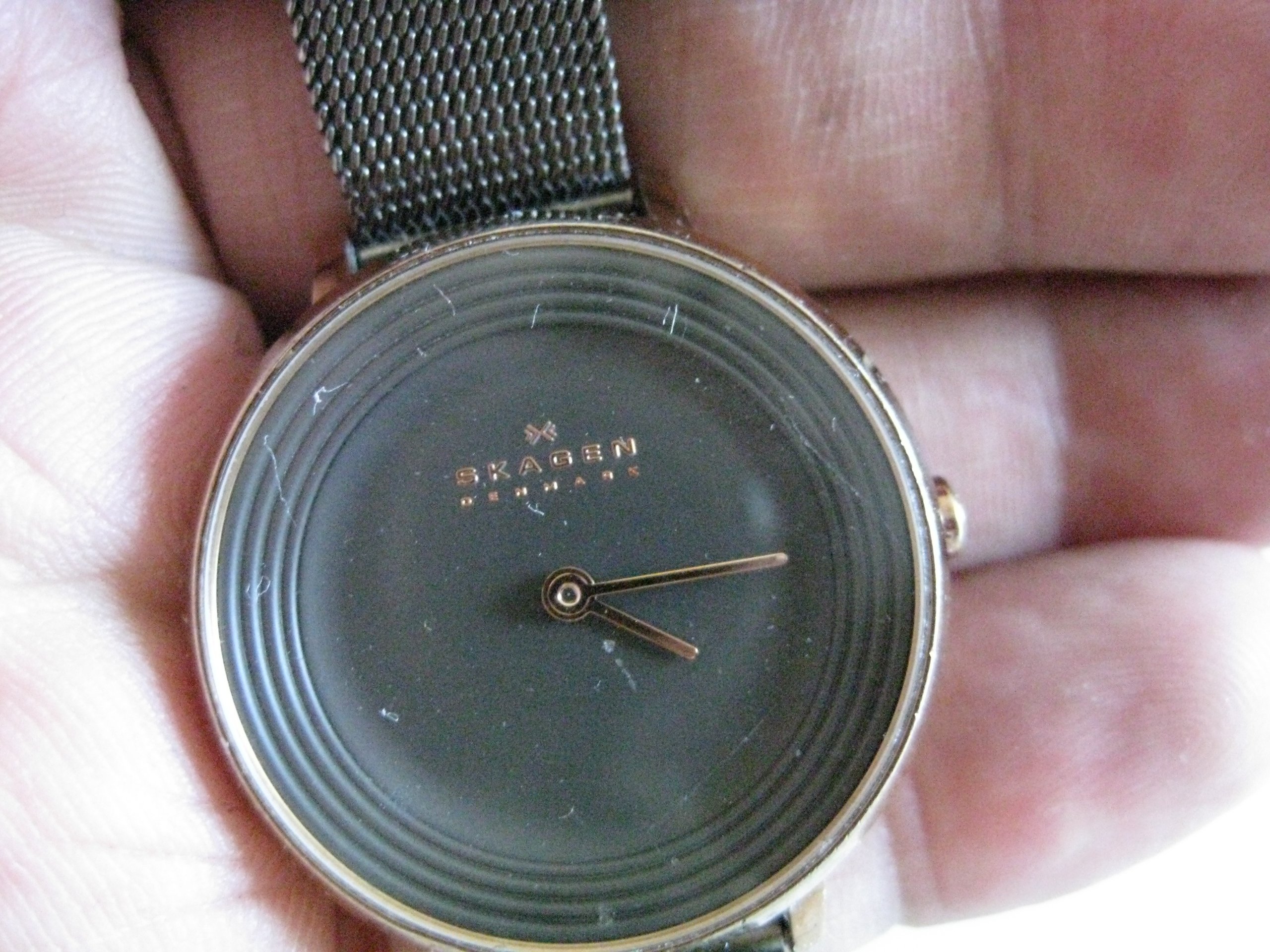 Skagen Black Mesh Strap Quartz Watch Unisex image 5