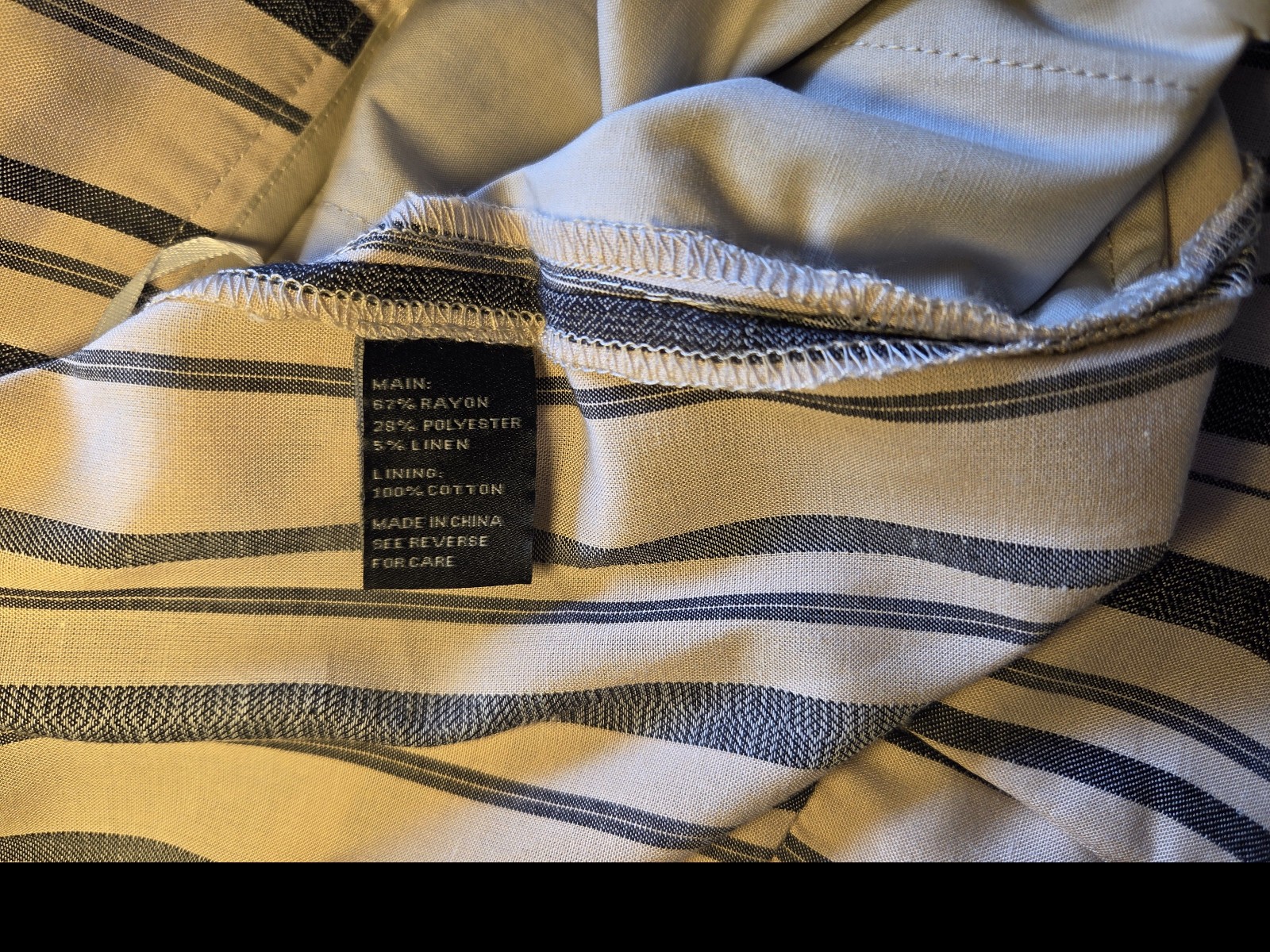 Oxford Women's Navy & Beige Sonia Striped Pants Size 10 - BNWT image 6