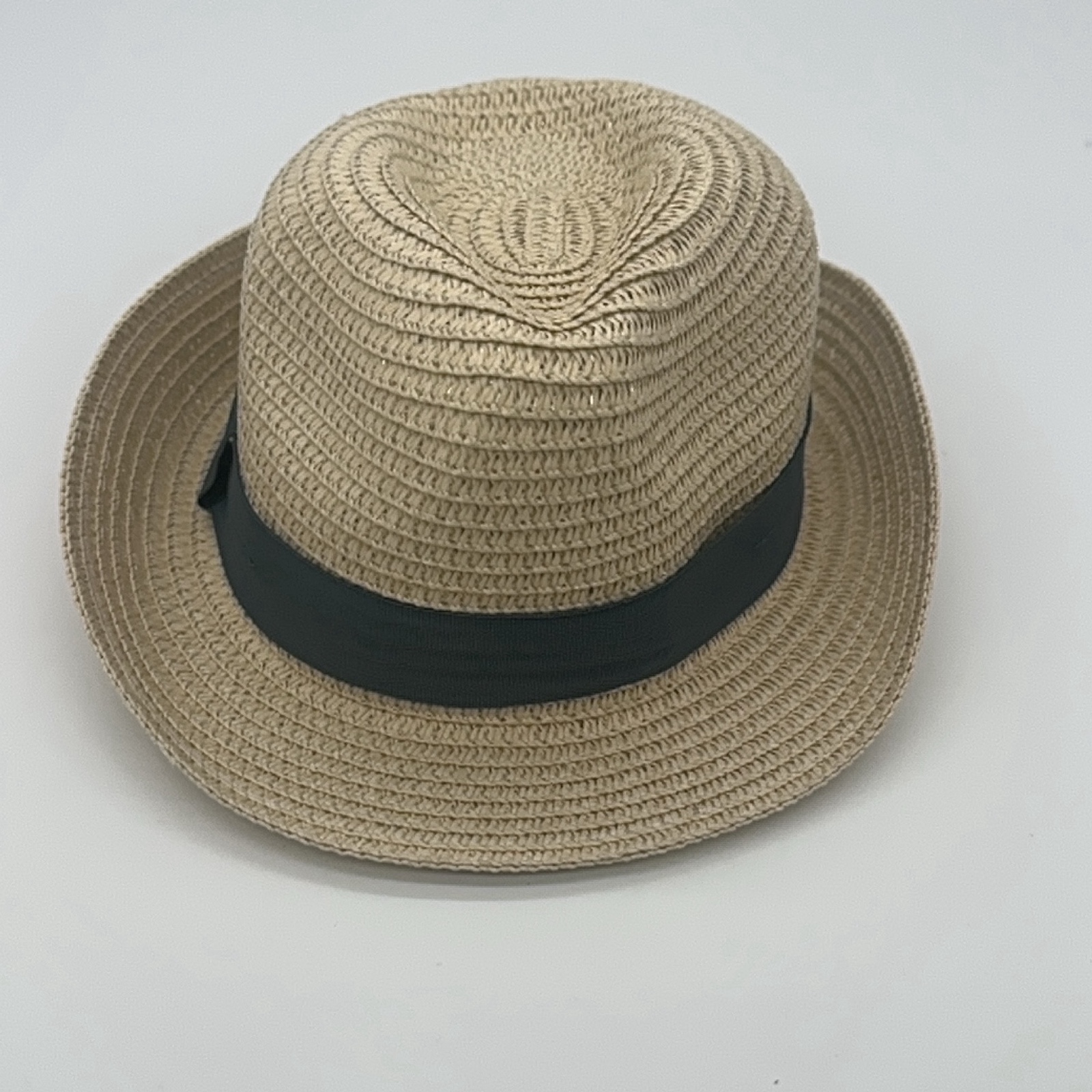 RZ Rachel Zoe‎ Littles Beige Straw Fedora Straw Hat Only One Size