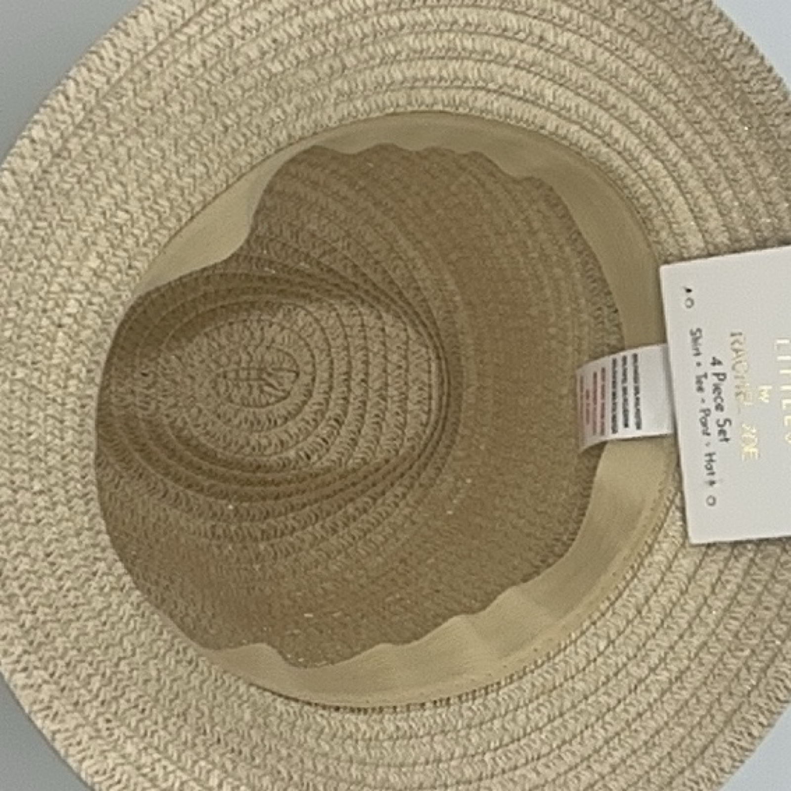RZ Rachel Zoe‎ Littles Beige Straw Fedora Straw Hat Only One Size image 3