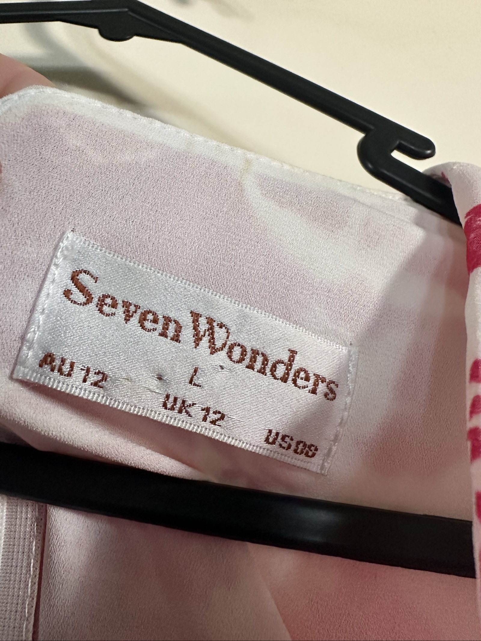 Seven Wonders Women's Pink & White Floral Ruched Dress Large image 3