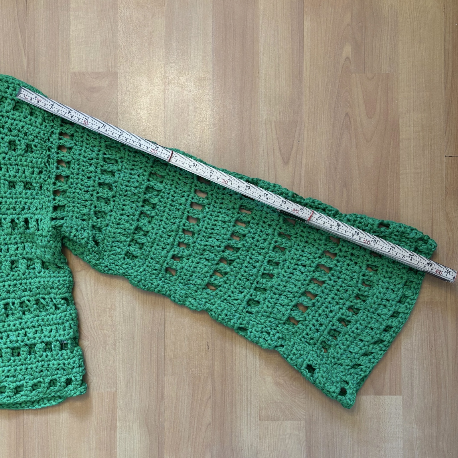 Lovely Denim Women Green Crochet Sweater Medium image 5