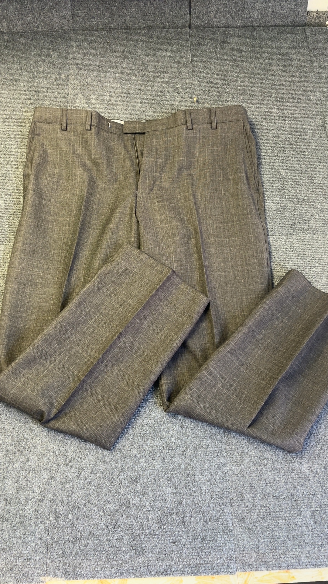 Designers at Debenhams charcoal grey Checkered Wool Blend Trousers 38R perfect conditon worn once