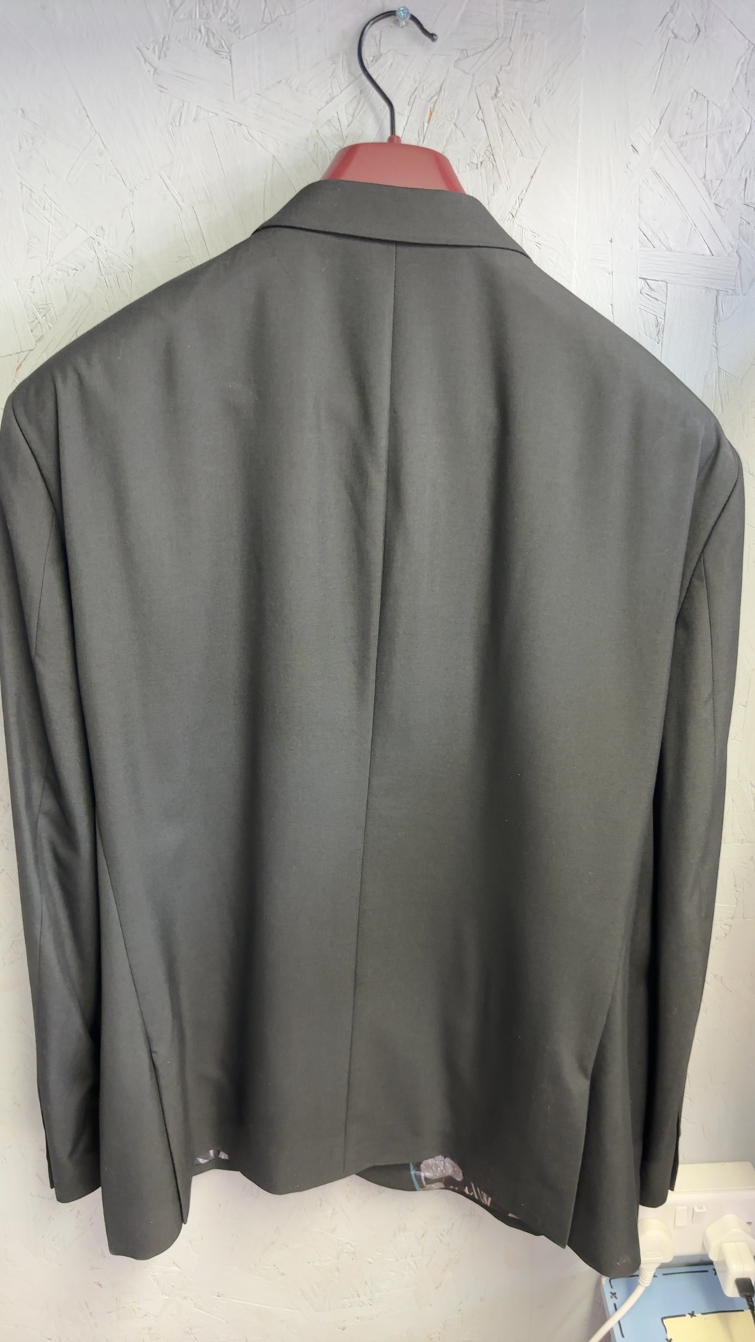 Next Men's Black Tailored Fit Blazer Jacket 50R Floral Lining brand new never worn image 2