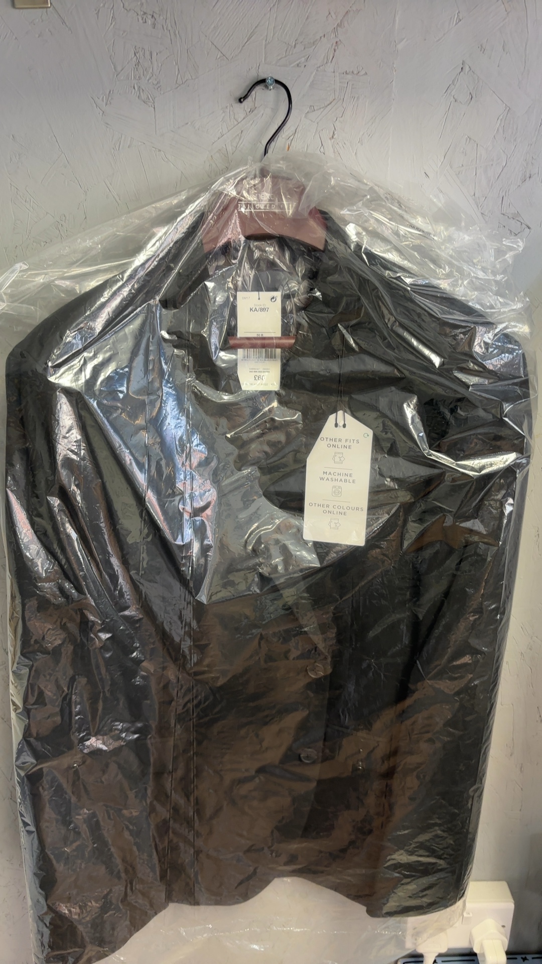 Next Men's Black Tailored Fit Blazer Jacket 50R Floral Lining brand new never worn image 9