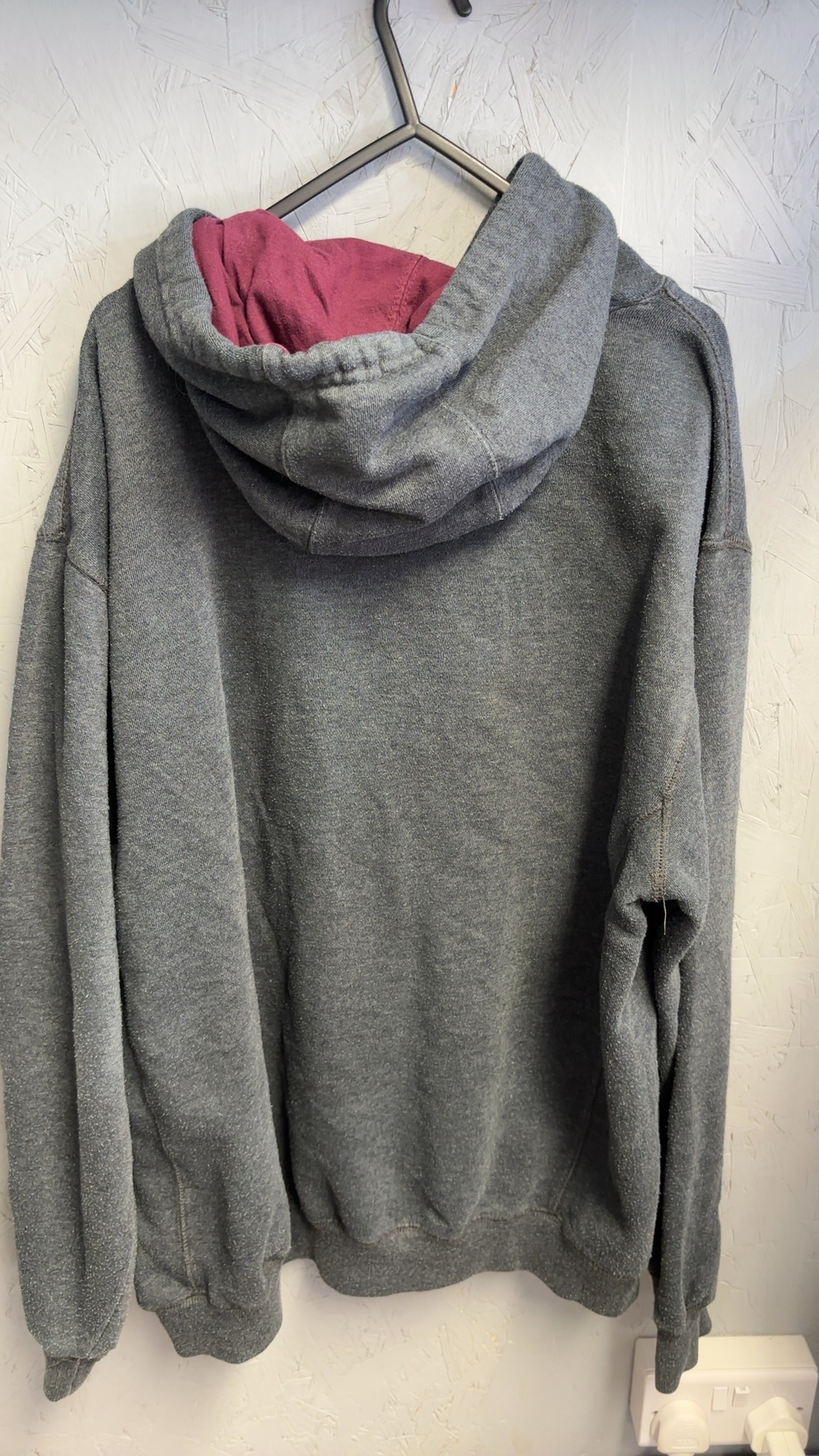 Cardinals Grey & Burgundy Hokies Hoodie Large Cotton Blend good condition image 6