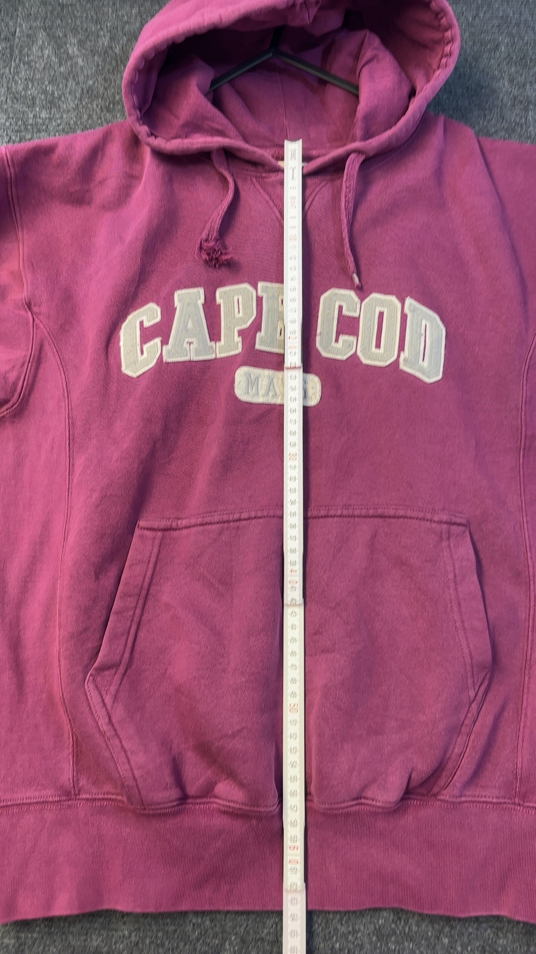 Cuffy's Cape Cod pinky red/burgundy Hoodie Large Cotton Polyester good condition image 8