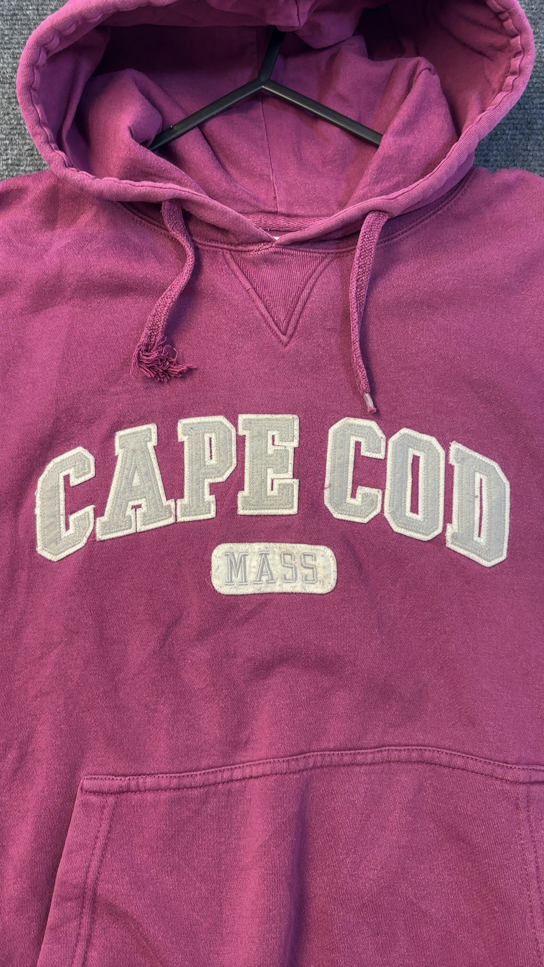 Cuffy's Cape Cod pinky red/burgundy Hoodie Large Cotton Polyester good condition image 3