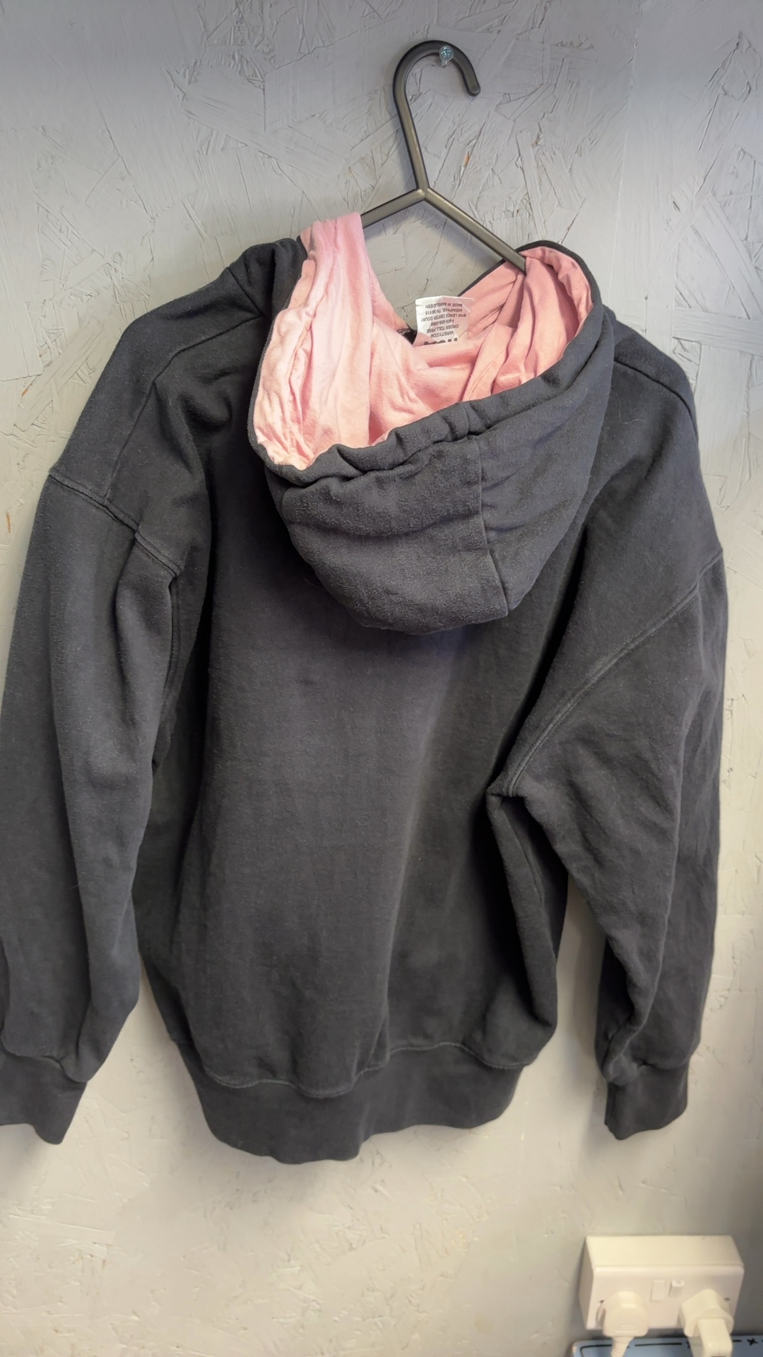 NCA Black & Pink Hooded Sweatshirt Large Unisex Cotton Blend Good Condition image 7