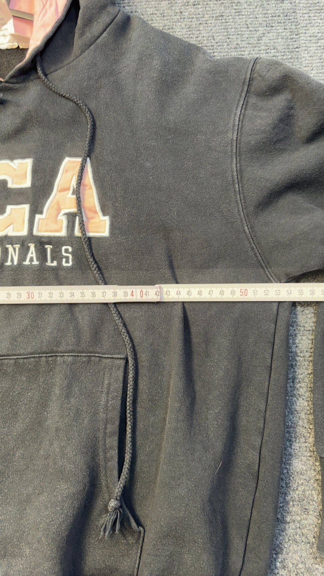 NCA Black & Pink Hooded Sweatshirt Large Unisex Cotton Blend Good Condition image 9