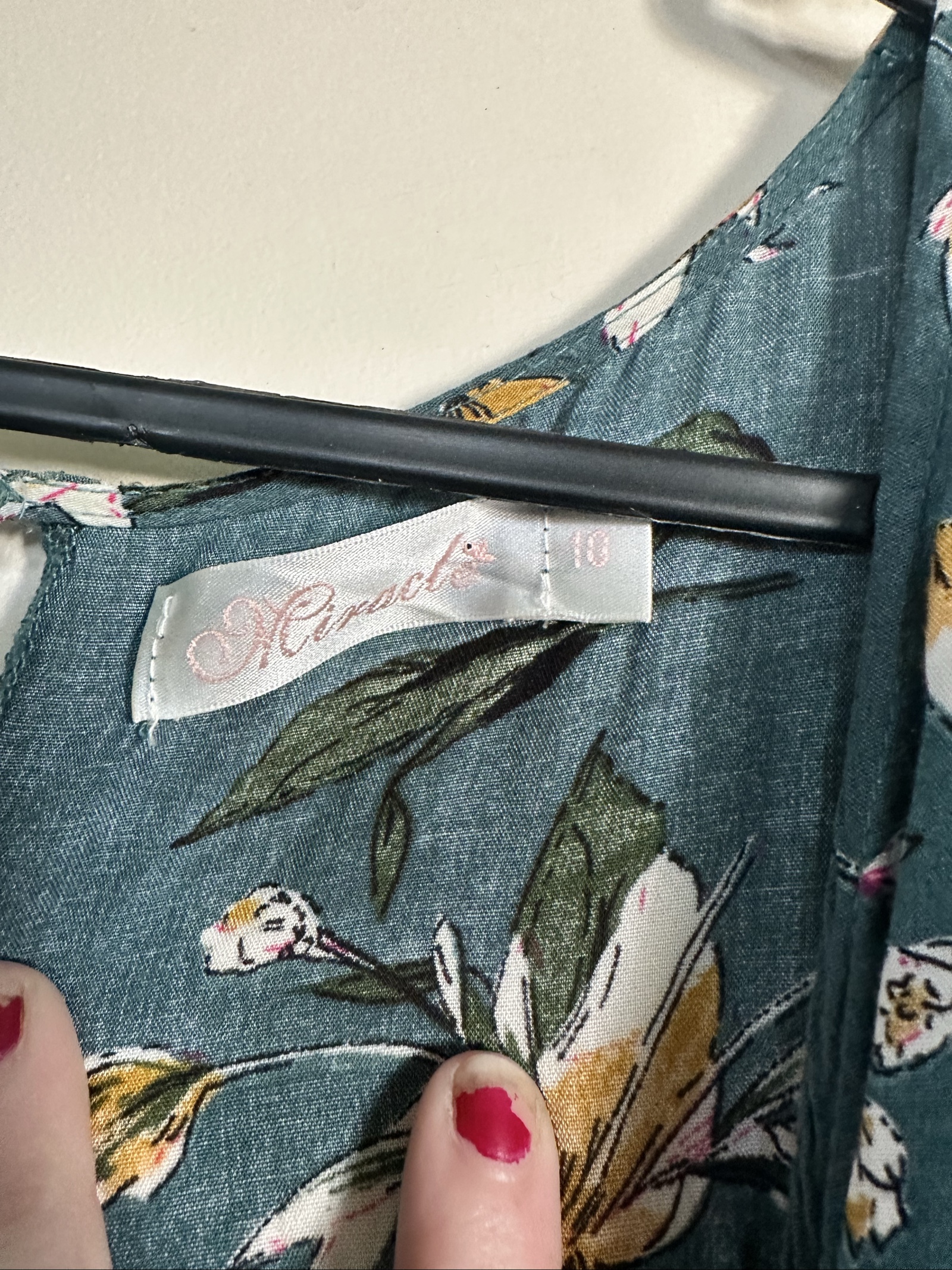 Mimosa Womens Teal Floral Maxi Dress Size 10 image 2
