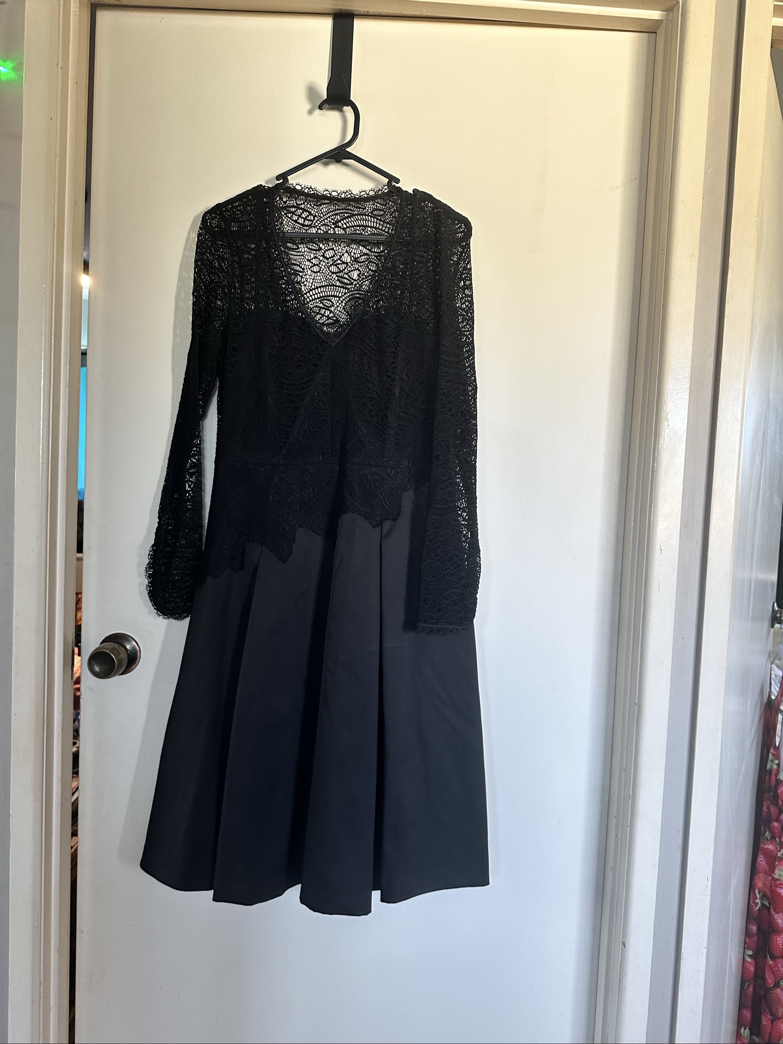 Privilege Australia Black Lace & Satin Dress Size 10